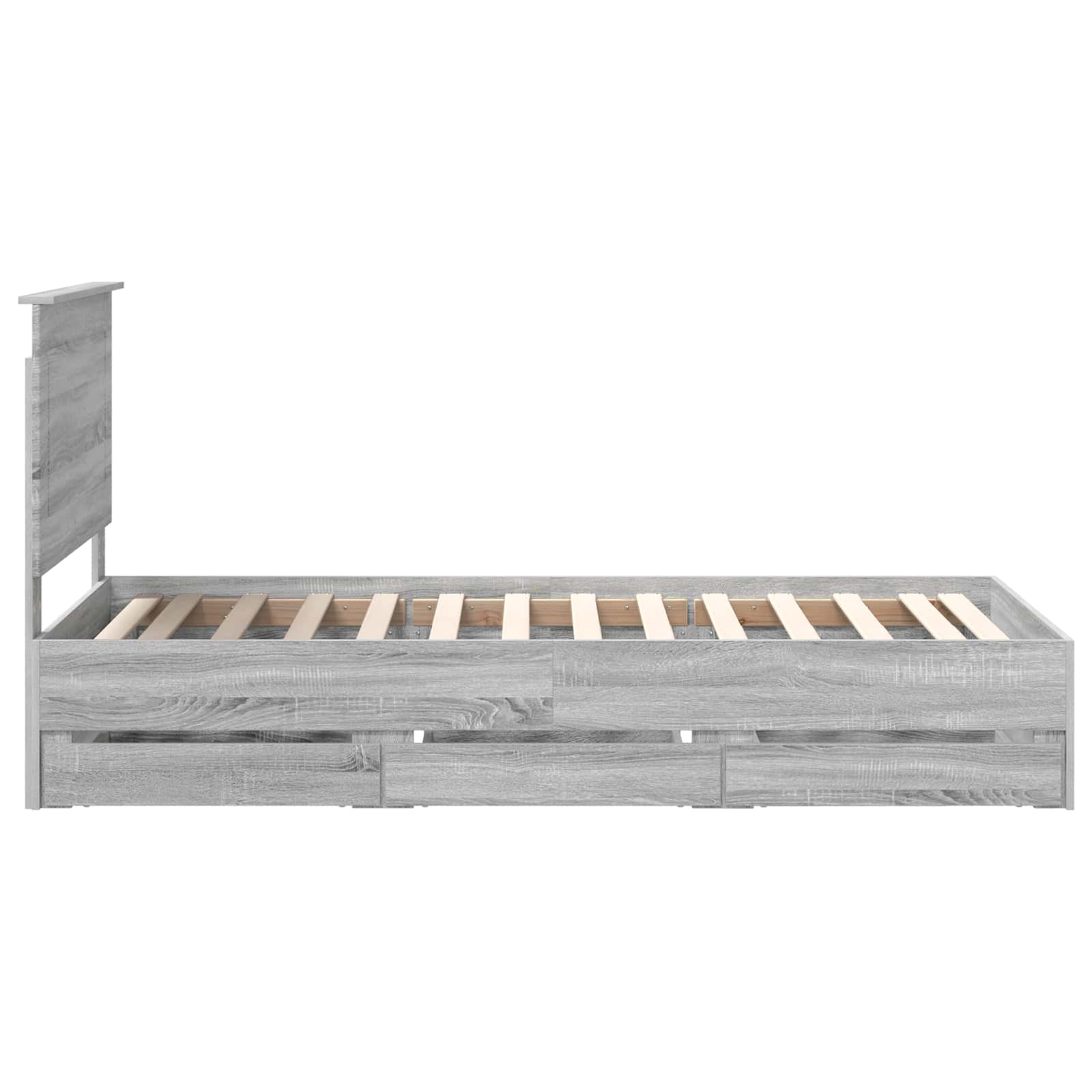 Sengestamme med skuff Grå Sonoma 90 x 190 cm Ingeniørtre