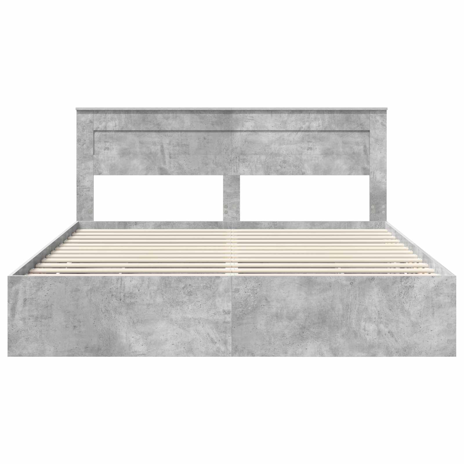 Sengestamme med skuff Betonggrå 200 x 200 cm Ingeniørtre