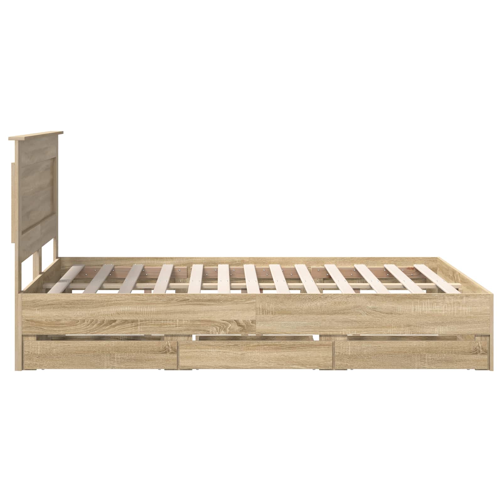 Sengestamme med skuff Sonoma eik 160 x 200 cm Ingeniørtre