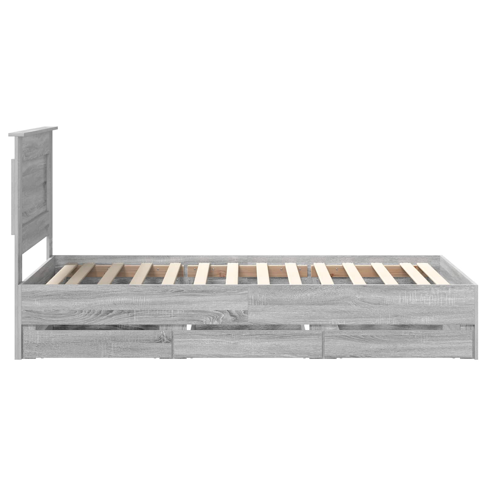 Sengestamme med skuff Grå Sonoma 90 x 190 cm Ingeniørtre