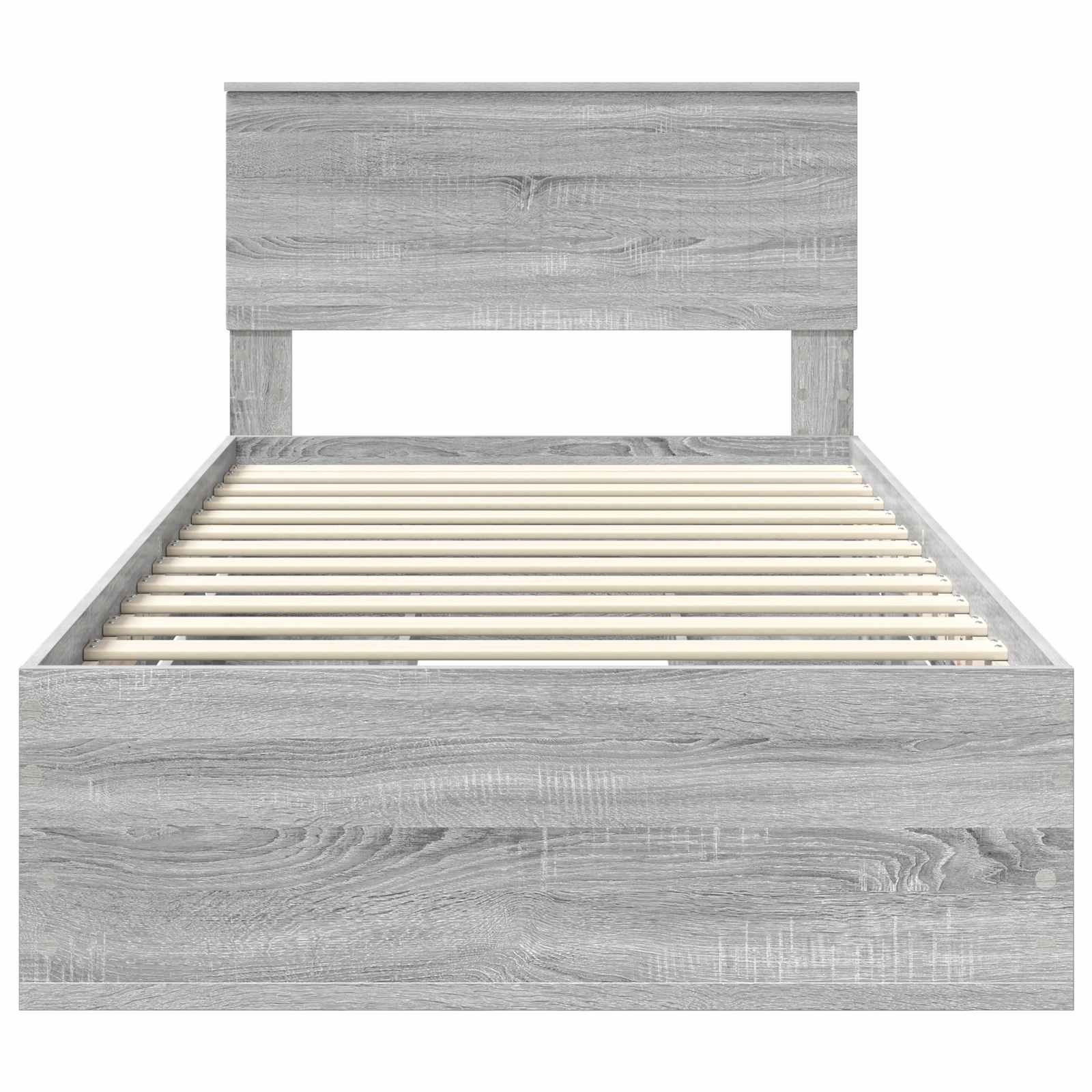 Sengestamme med skuff Grå Sonoma 100 x 200 cm Ingeniørtre