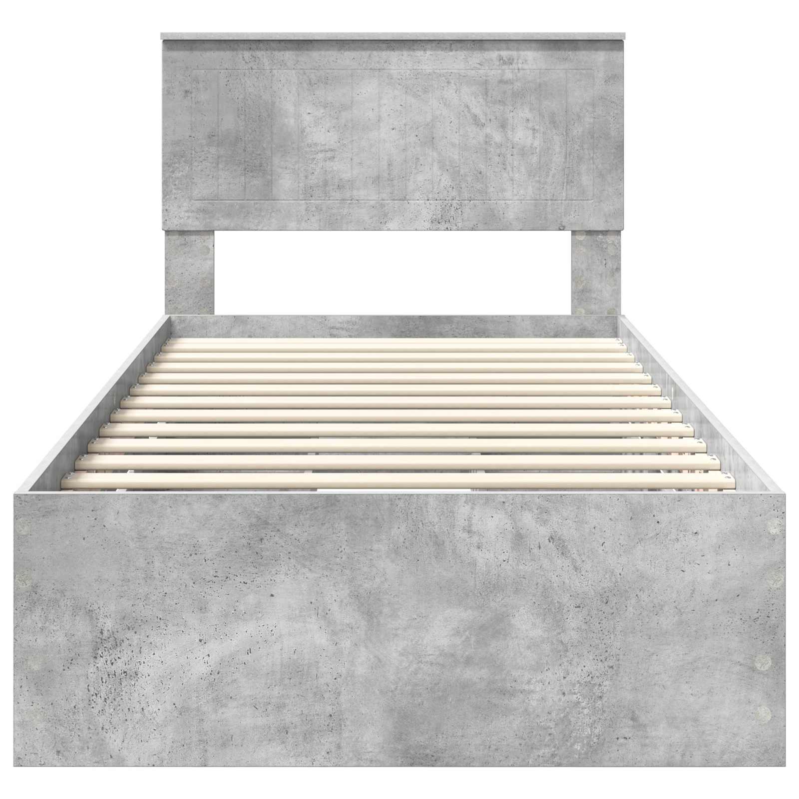 Sengestamme med skuff Betonggrå 90 x 190 cm Ingeniørtre