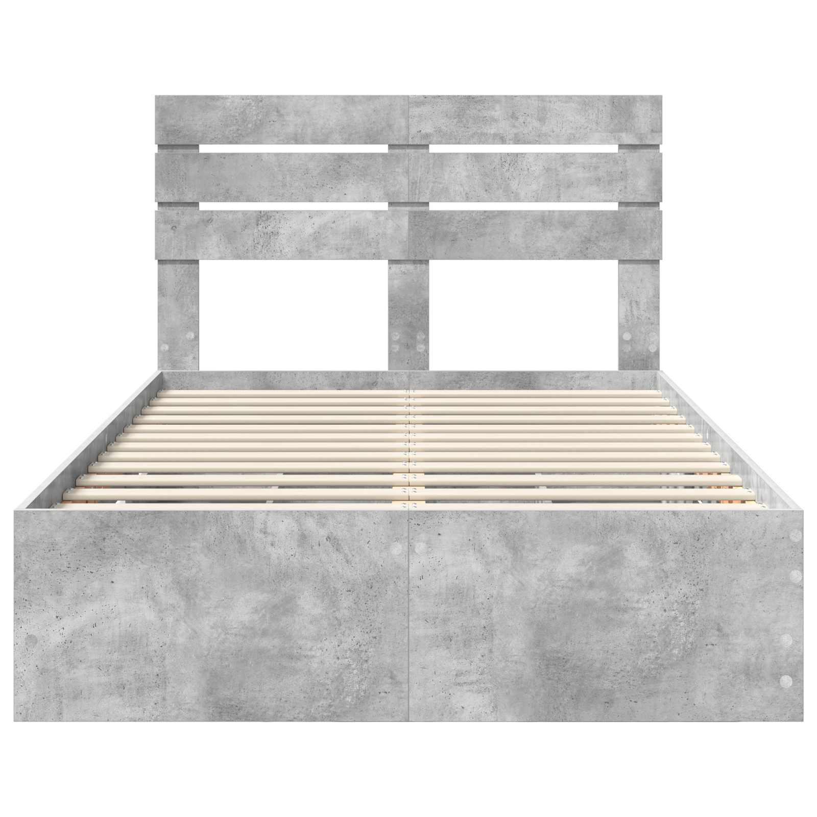 Sengestamme med skuff Betonggrå 120 x 190 cm Ingeniørtre