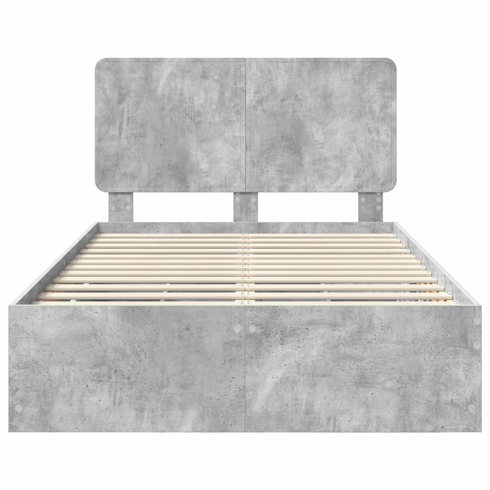 Sengestamme med skuff Betonggrå 120 x 200 cm Ingeniørtre