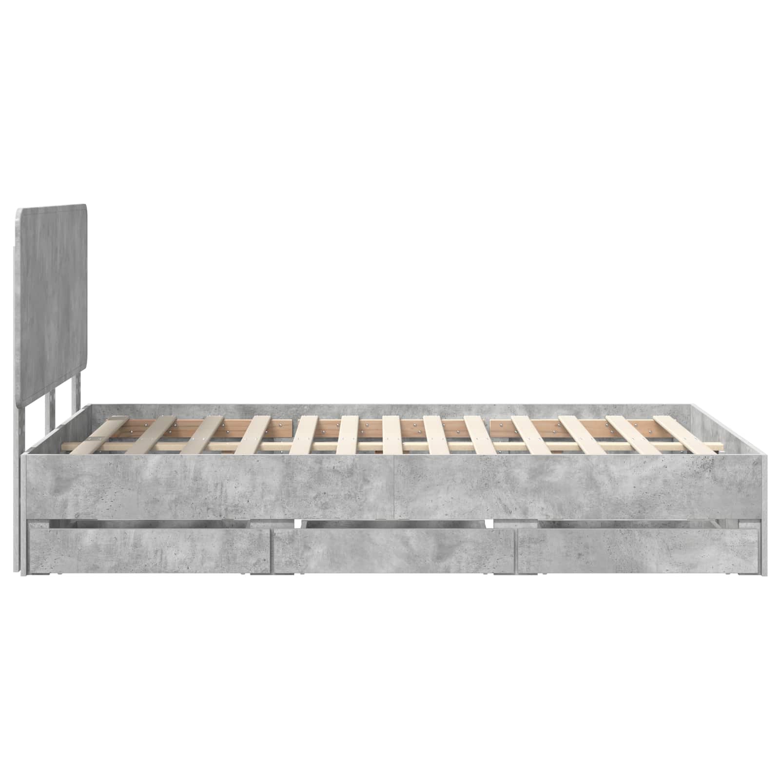 Sengestamme med skuff Betonggrå 120 x 200 cm Ingeniørtre