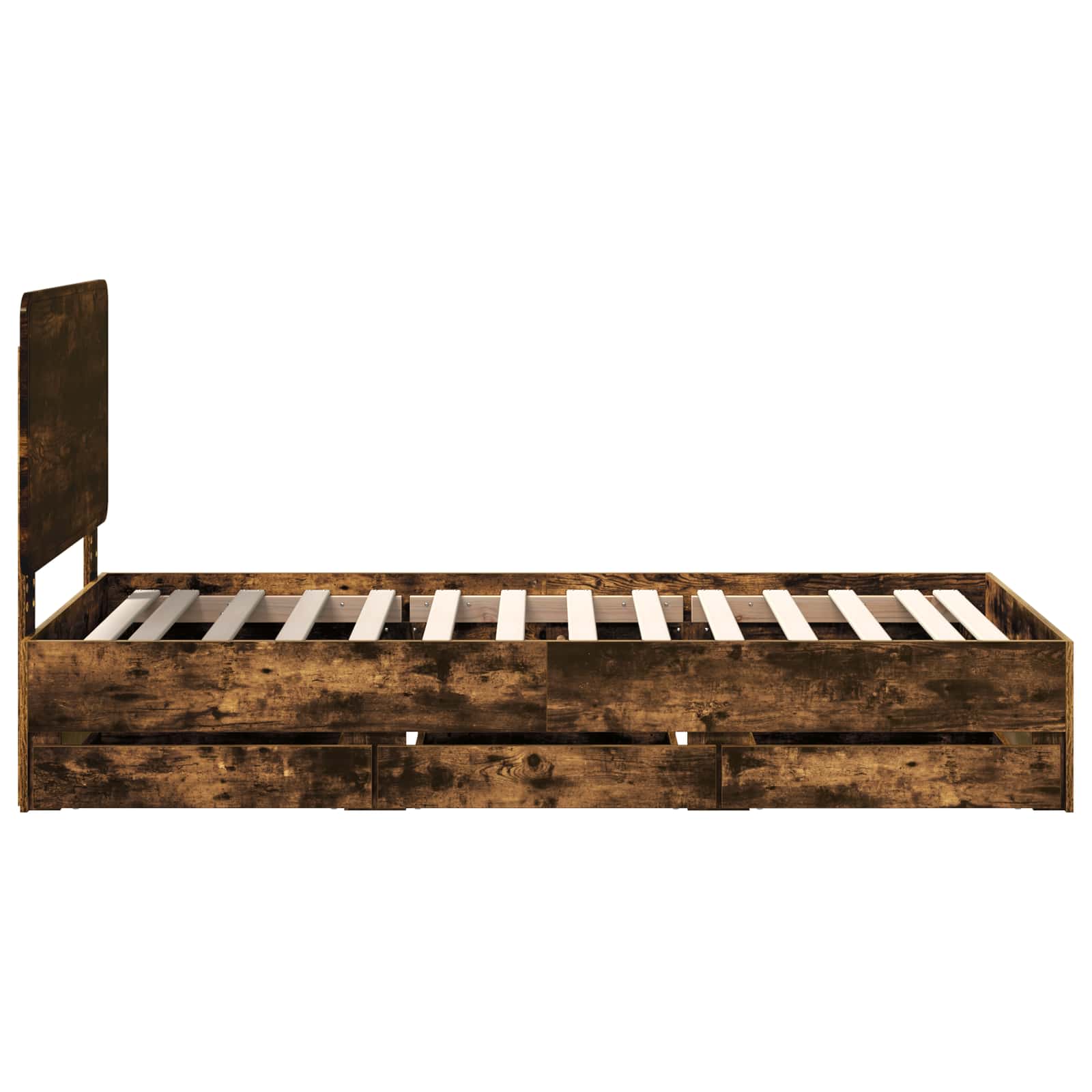 Sengestamme med skuff Røkt eik 90 x 190 cm Ingeniørtre