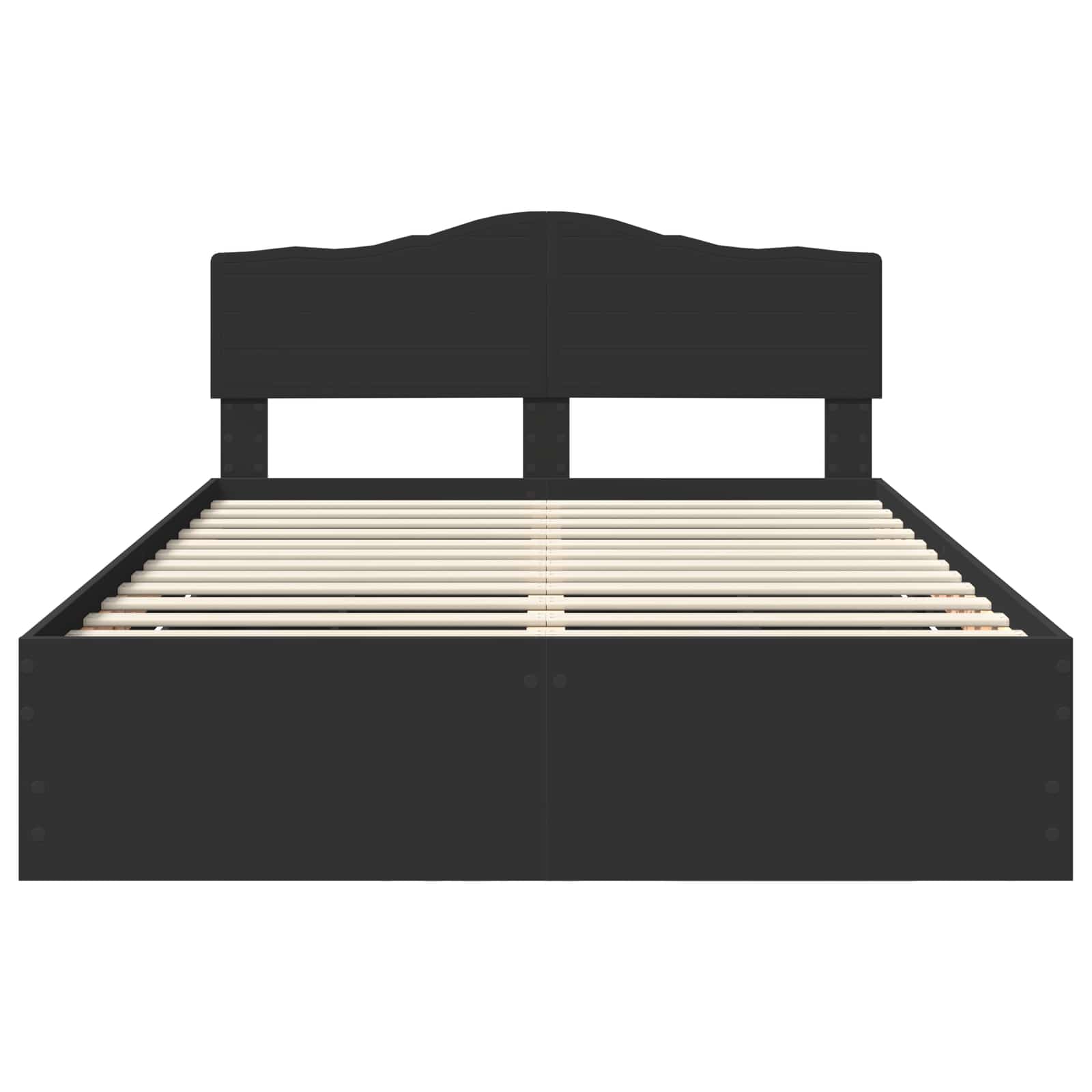 Sengestamme med skuff Svart 160 x 200 cm Ingeniørtre