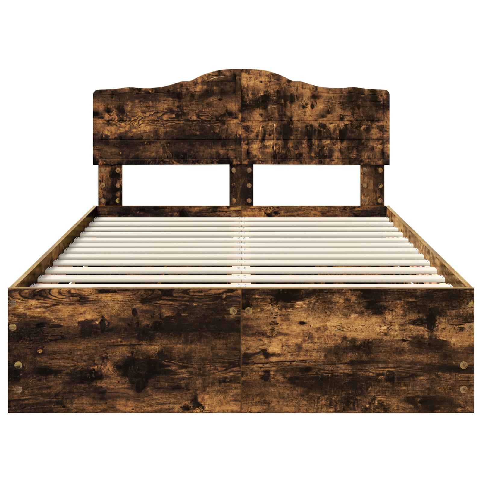 Sengestamme med skuff Røkt eik 135 x 190 cm Ingeniørtre