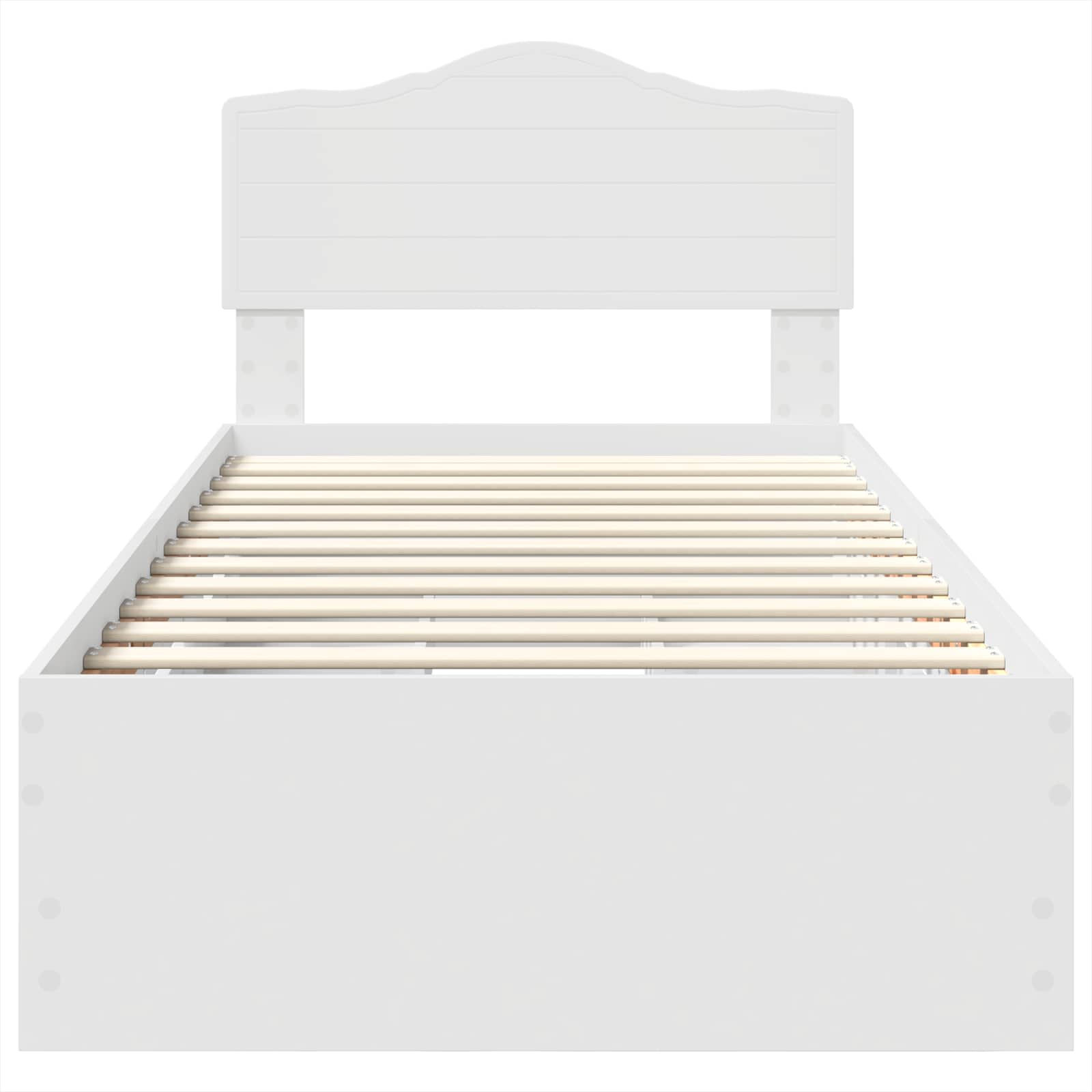 Sengestamme med skuff med lagring Hvit 90 x 190 cm Ingeniørtre