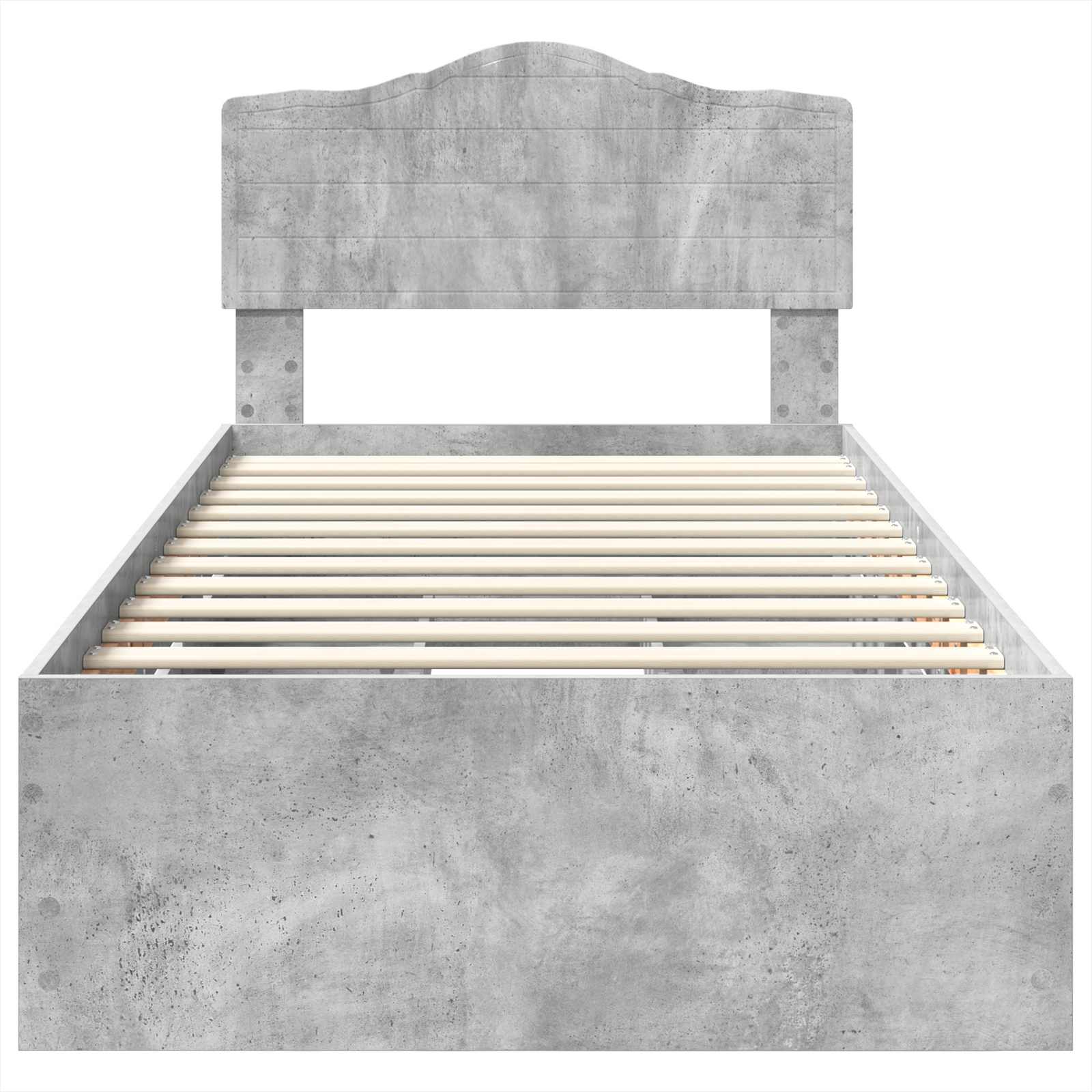 Sengestamme med skuff Betonggrå 90 x 200 cm Ingeniørtre