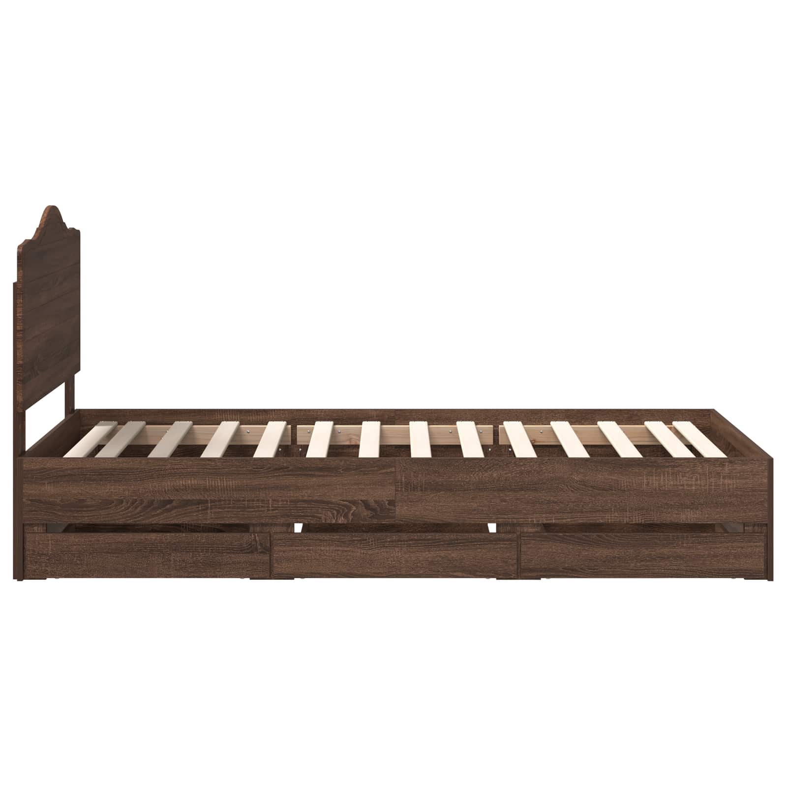 Sengestamme med skuff Brun Eik 98.5 x 200 cm Ingeniørtre