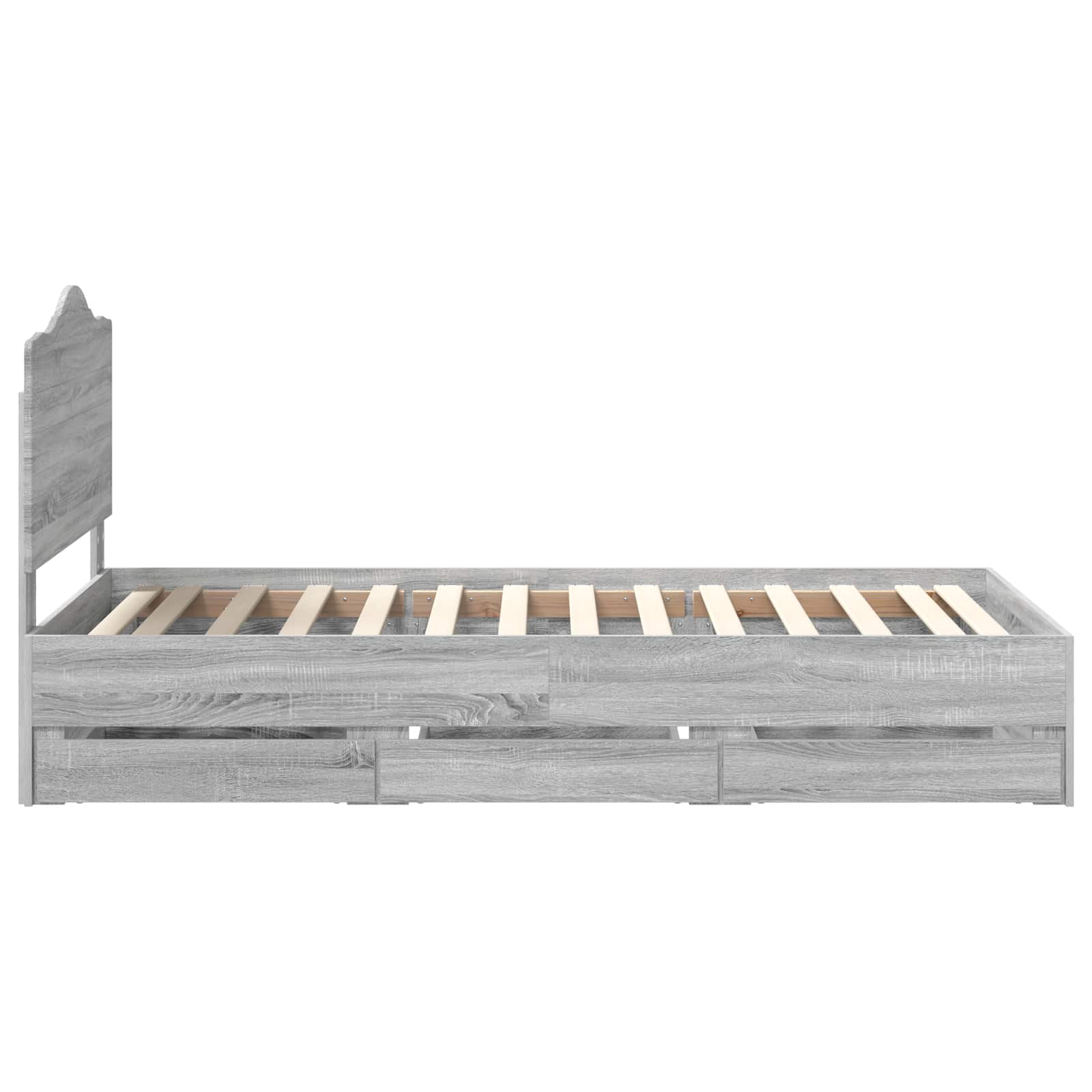 Sengestamme med skuff Grå Sonoma 90 x 190 cm Ingeniørtre
