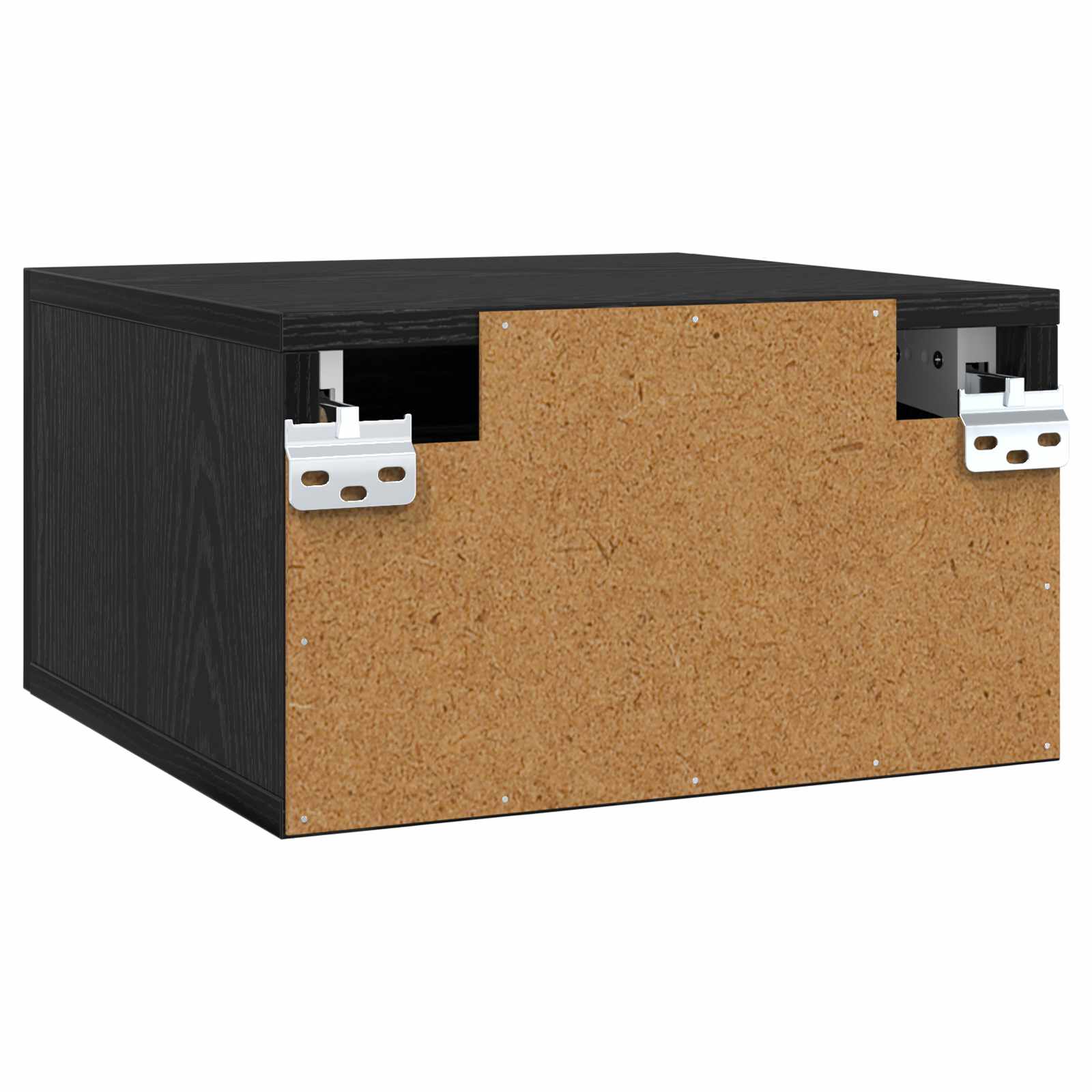 Nattbordskap med skuff Svart Eik 35 x 35 x 20 cm Konstruert tre