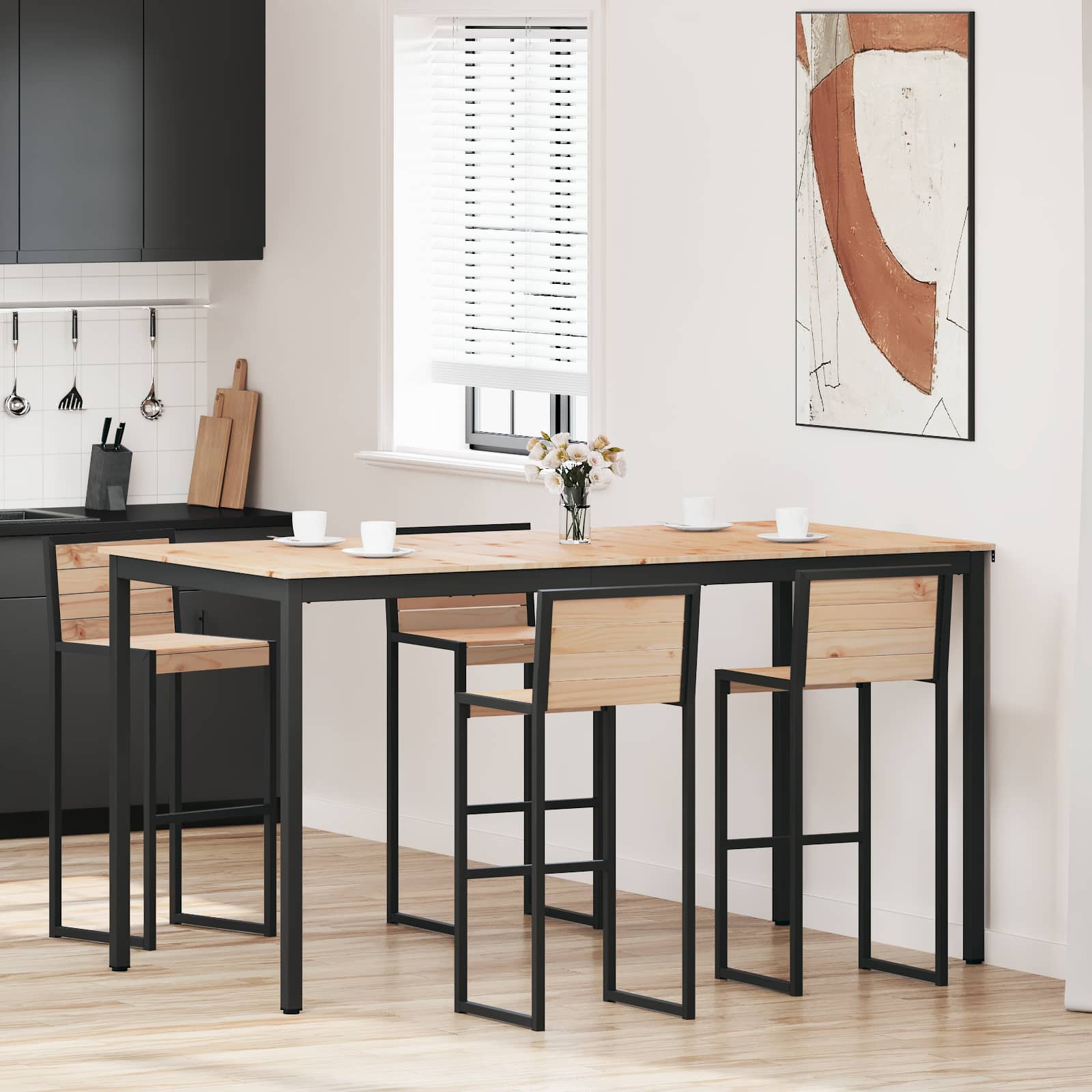 Barbord Naturlig 110 x 55 x 105 cm Massiv furu