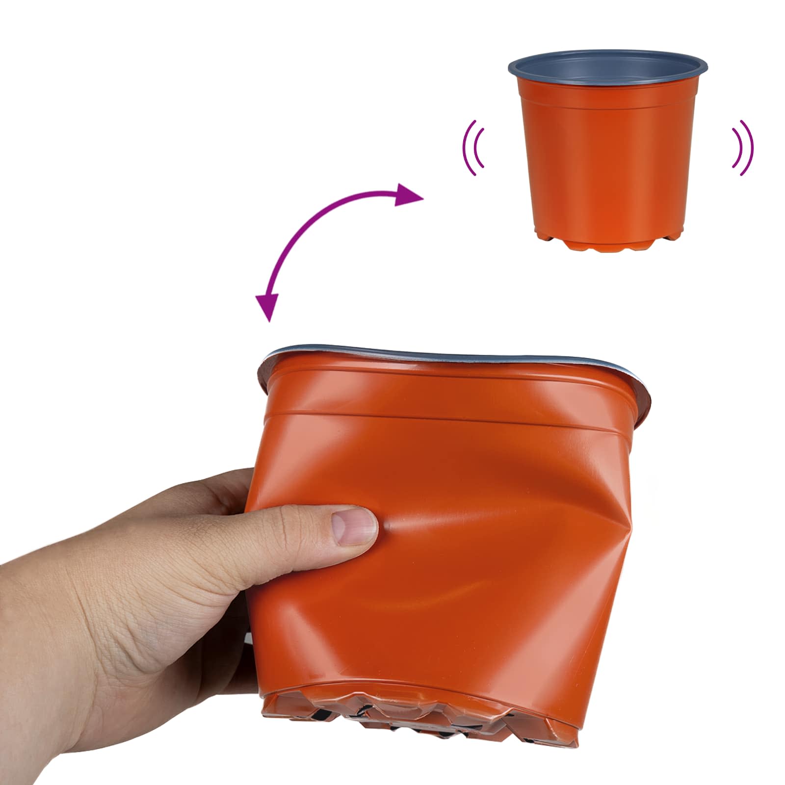 Blomsterpotte 200 pcs Keramikk Ø 15 x 12.5 cm Plast