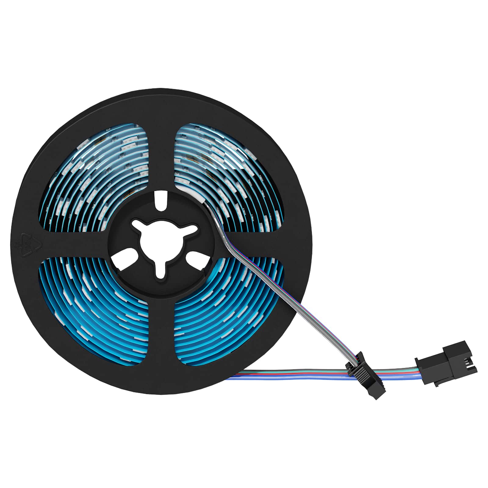 LED Stripe 4 pcs Svart og gjennomsiktig 300 cm Kobber og plast