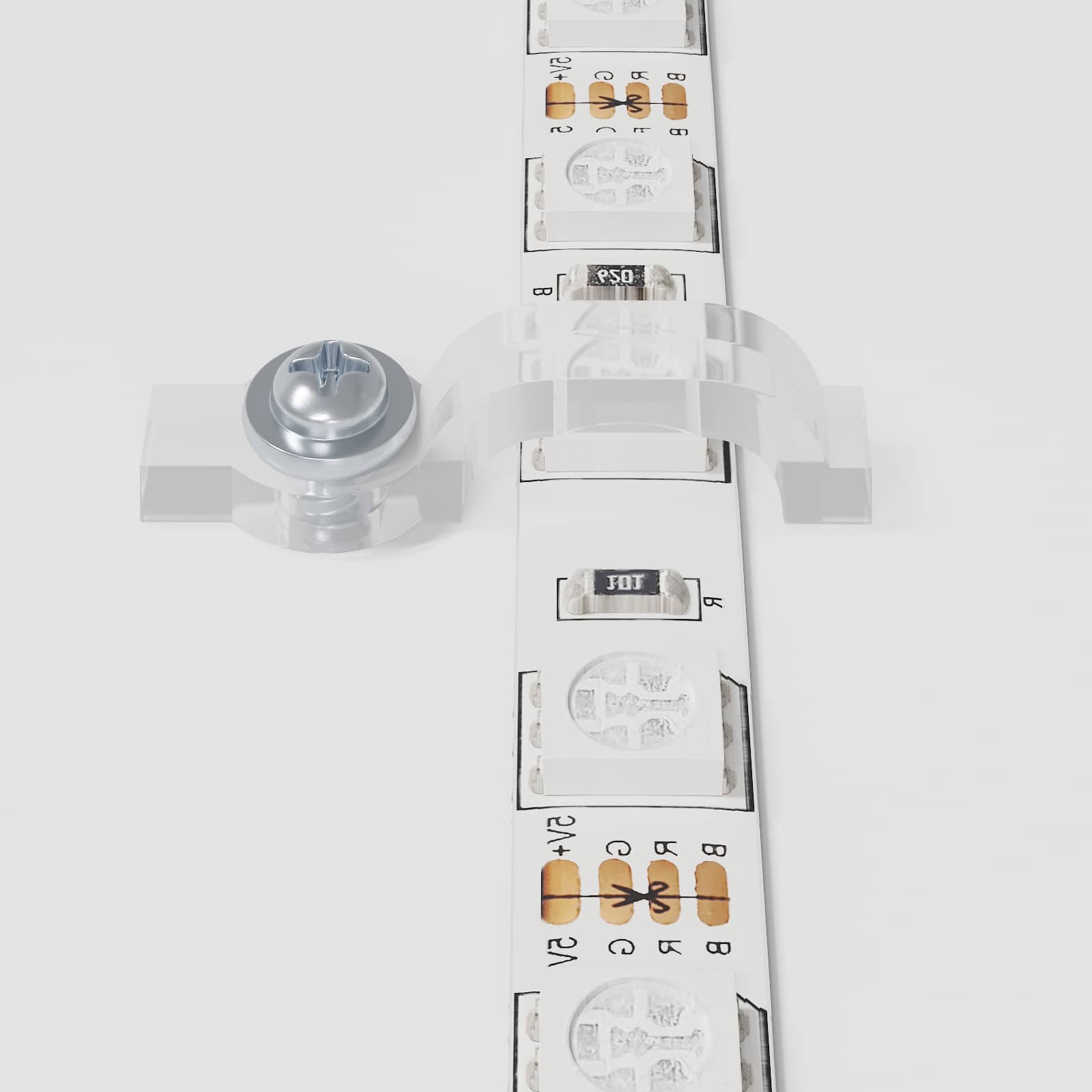 LED Stripe 4 pcs Svart og gjennomsiktig 300 cm Kobber og plast