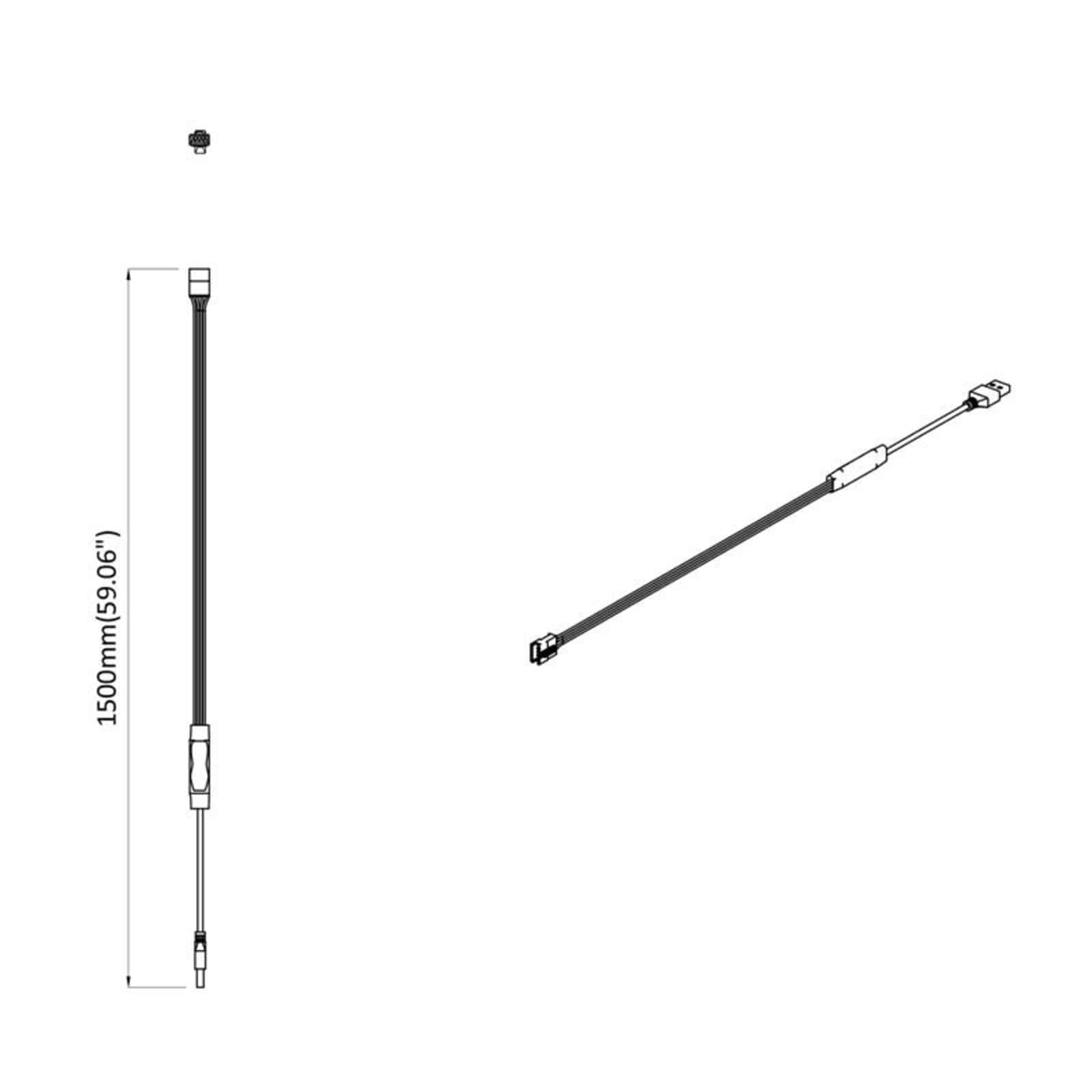 LED Stripe 4 pcs Svart og gjennomsiktig 300 cm Kobber og plast