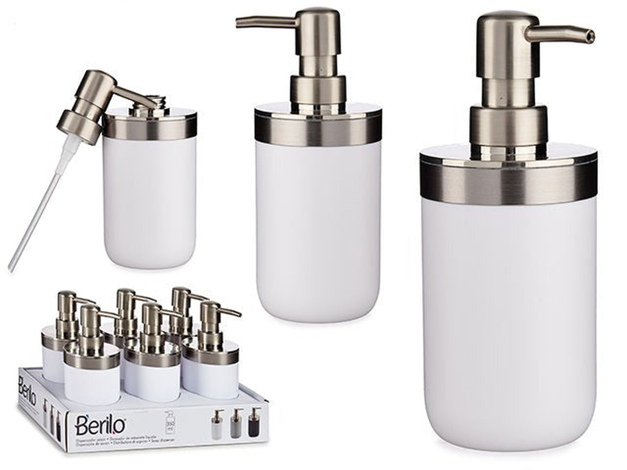 Hvit såpedispenser i rustfritt stål - Hjem & Fritidsshoppen.no
