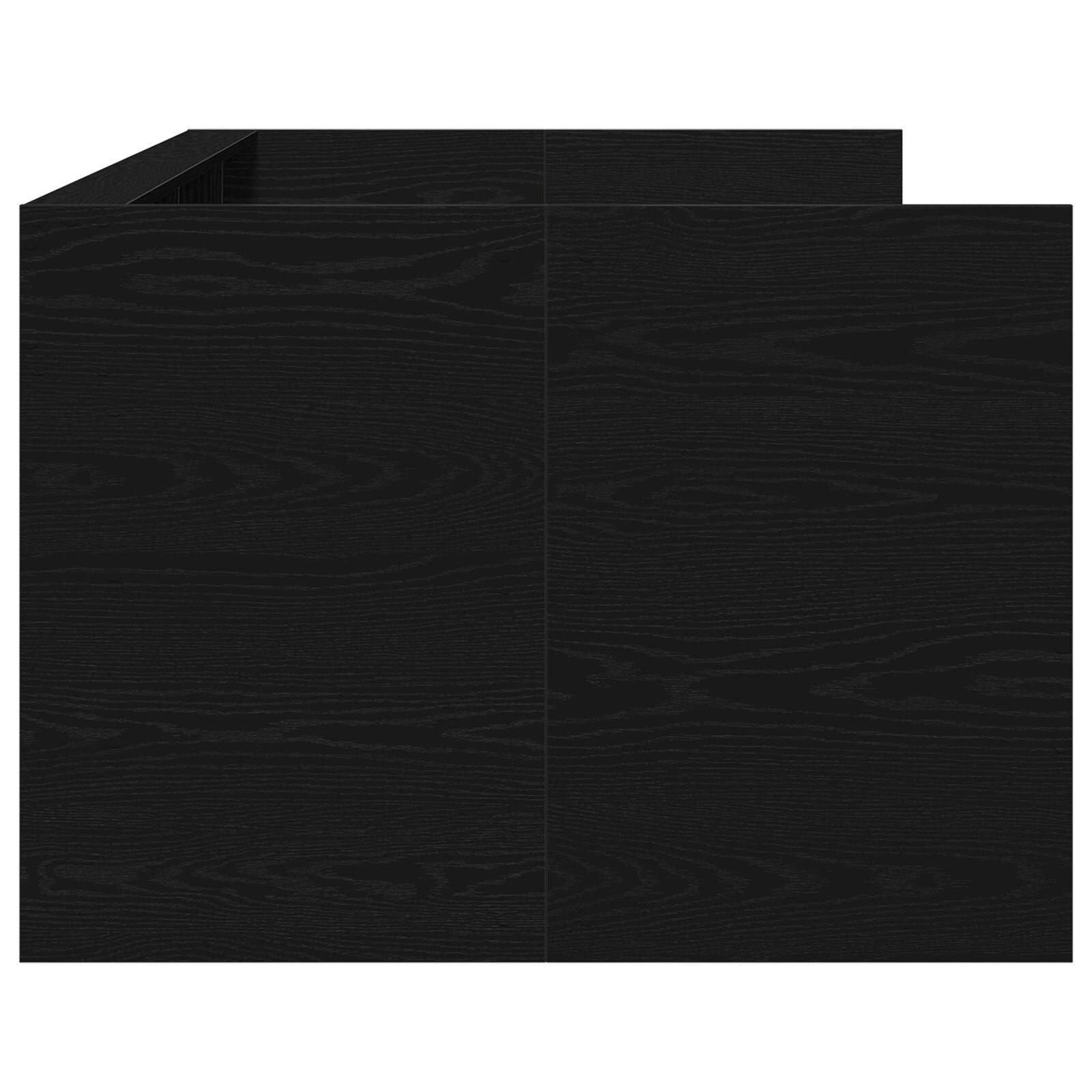 Svart Eikes Sovesofa med Skuffer Svart eik Bygget tre 100 x 200 cm