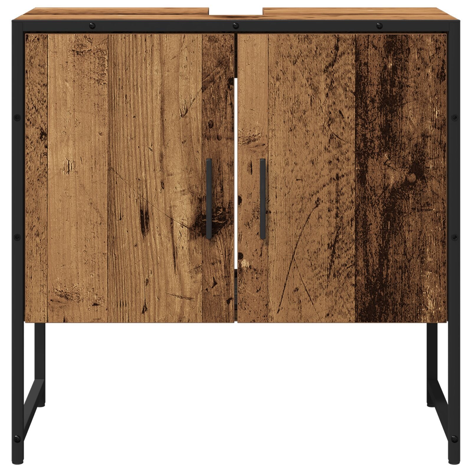 2-delt baderomsskapsett i gammel tre og konstruert tre