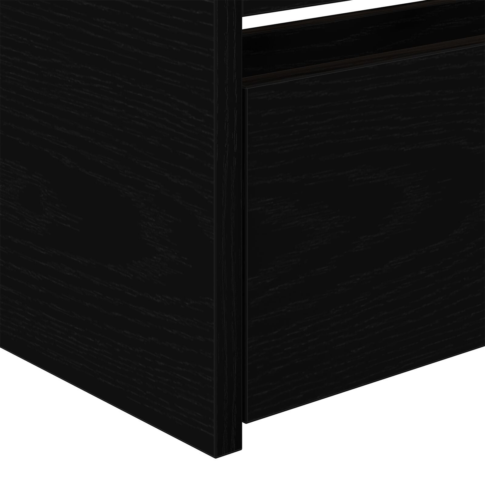 Svart Eikes Sovesofa med Skuffer Svart eik Bygget tre 100 x 200 cm