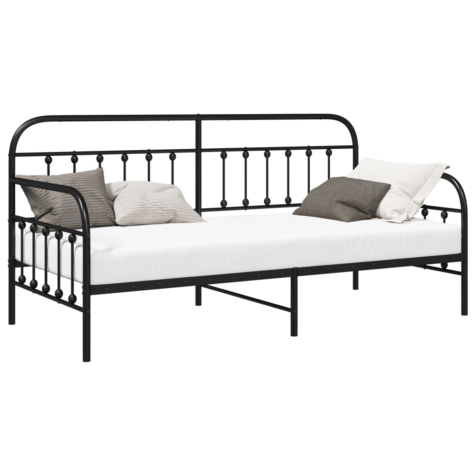 Daybed Ramme Svart 90x190 cm Stål
