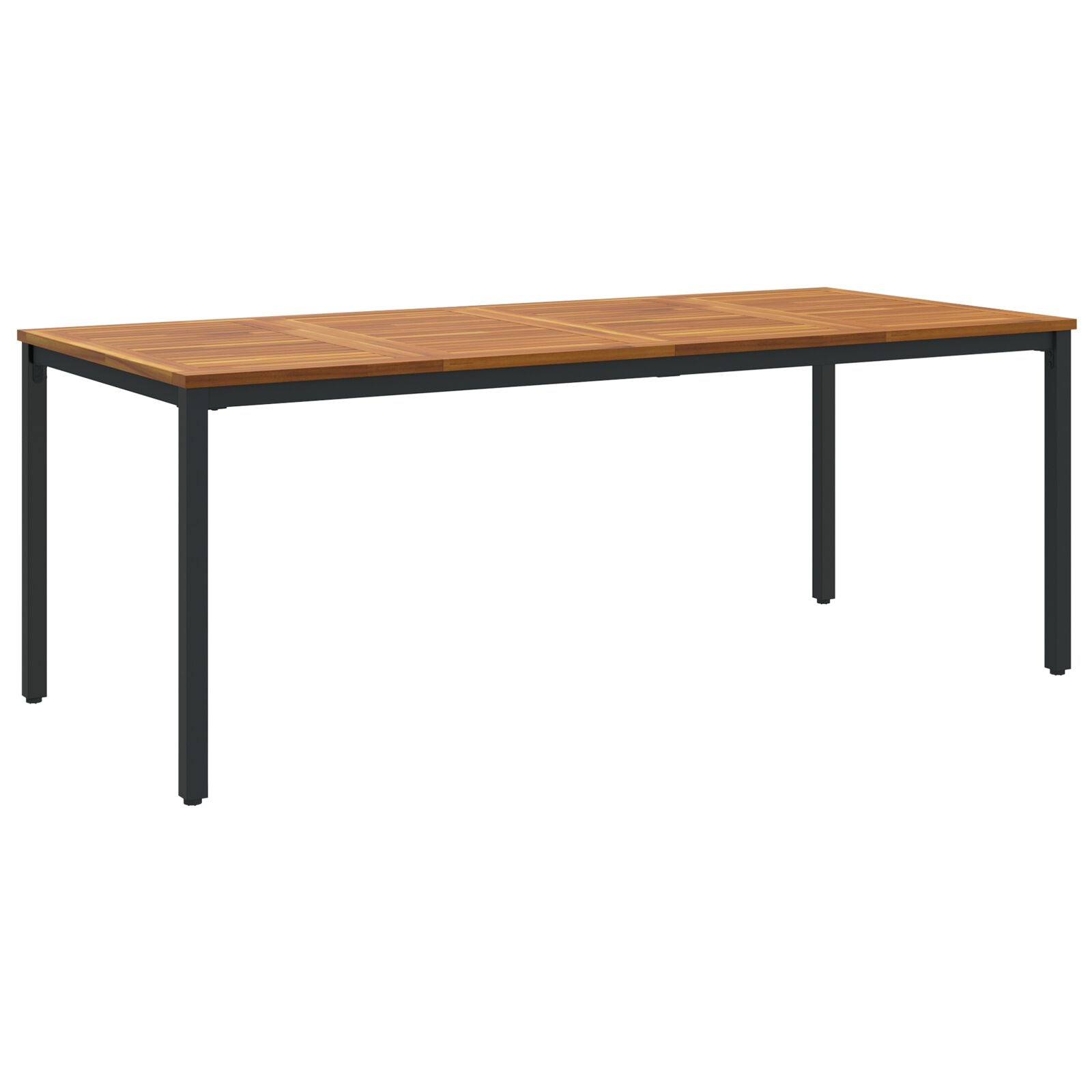 Hagebord 200x90x75 cm Solid Akasietre og Metall