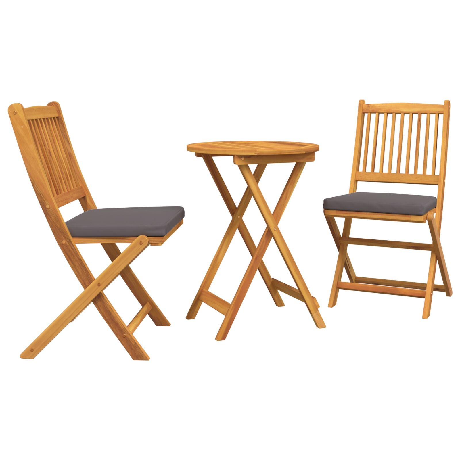 3-Delt Hage Bistro Set - Solid Akasietre