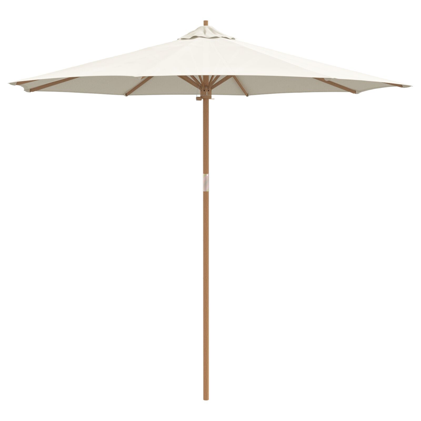 Hageparasol Kremhvitt 270x260 cm i Bambus
