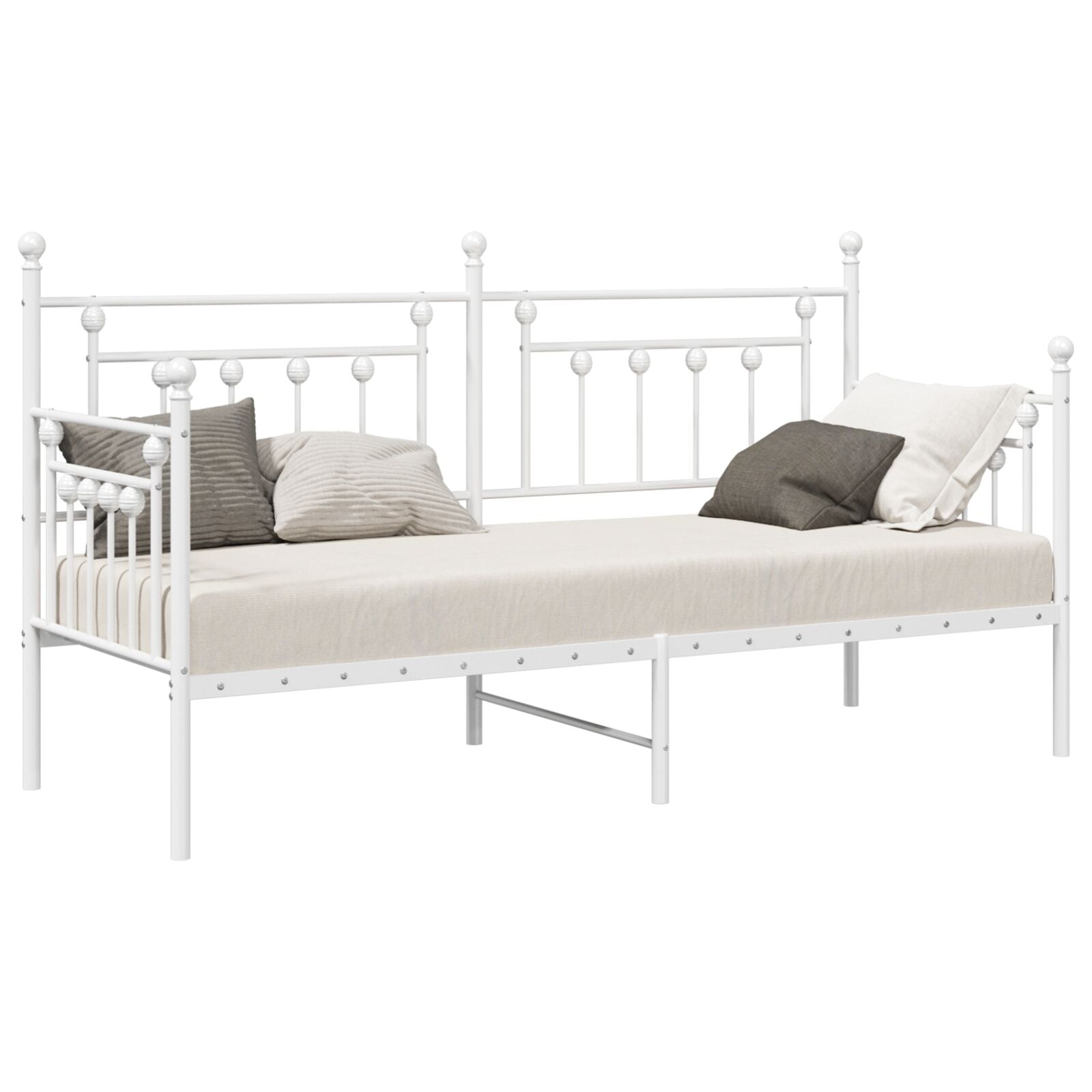 Daybed Ramme Hvit 75x190 cm Stål