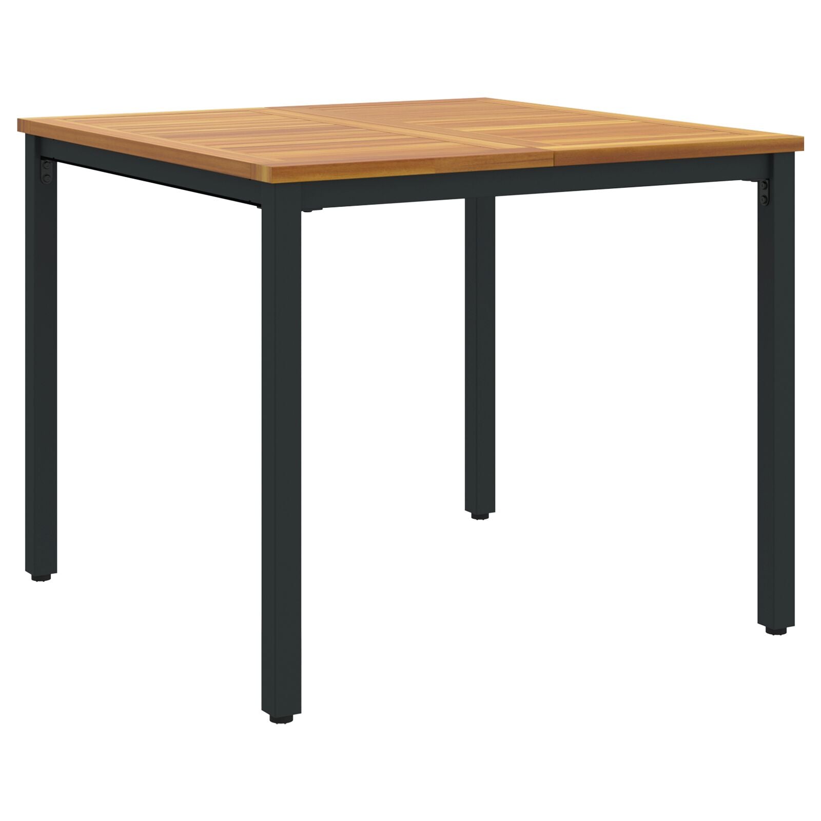 Hagebord 90x90x75 cm Solid Akasietre og Metall