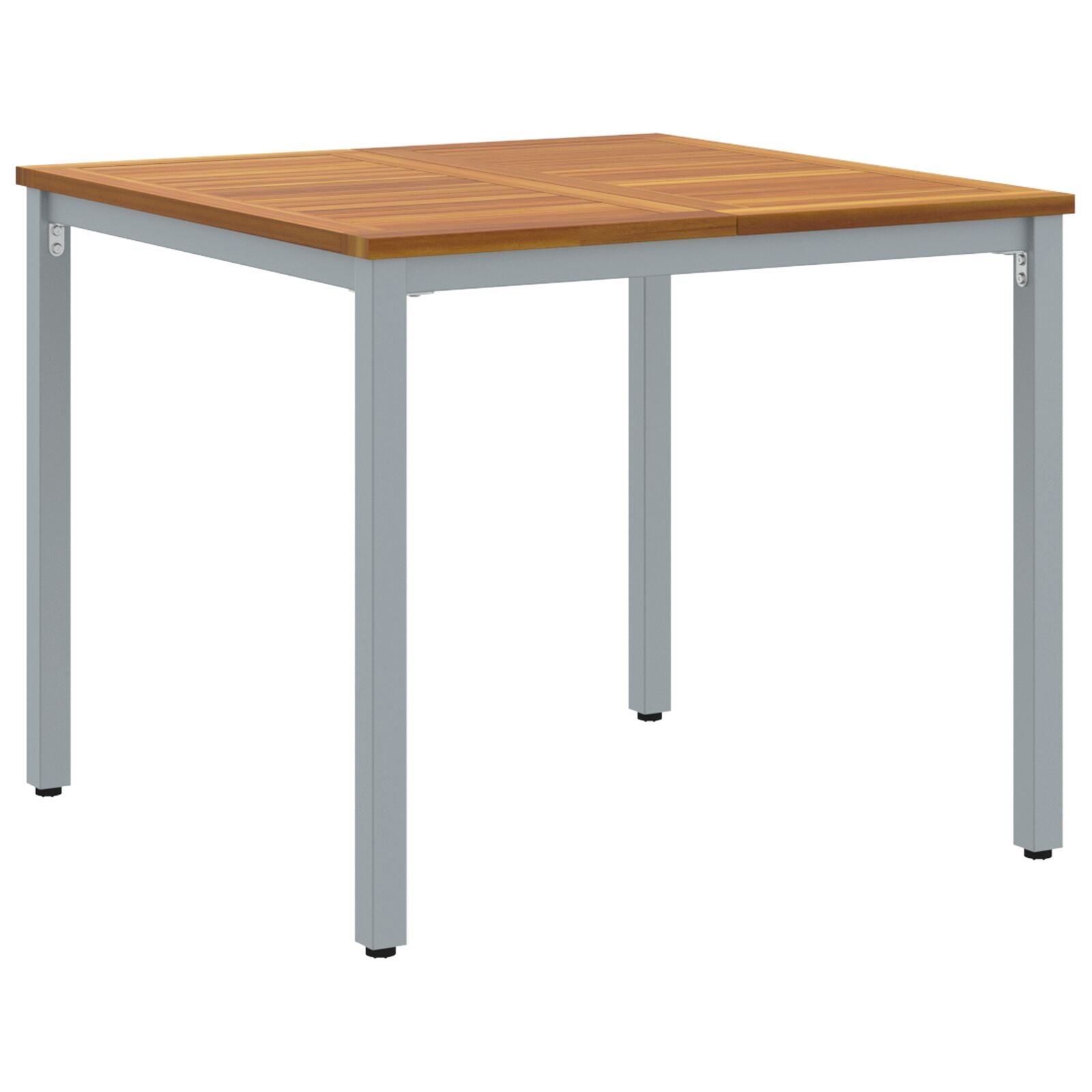Hagebord 90x90x75 cm Solid Akasietre og Metall