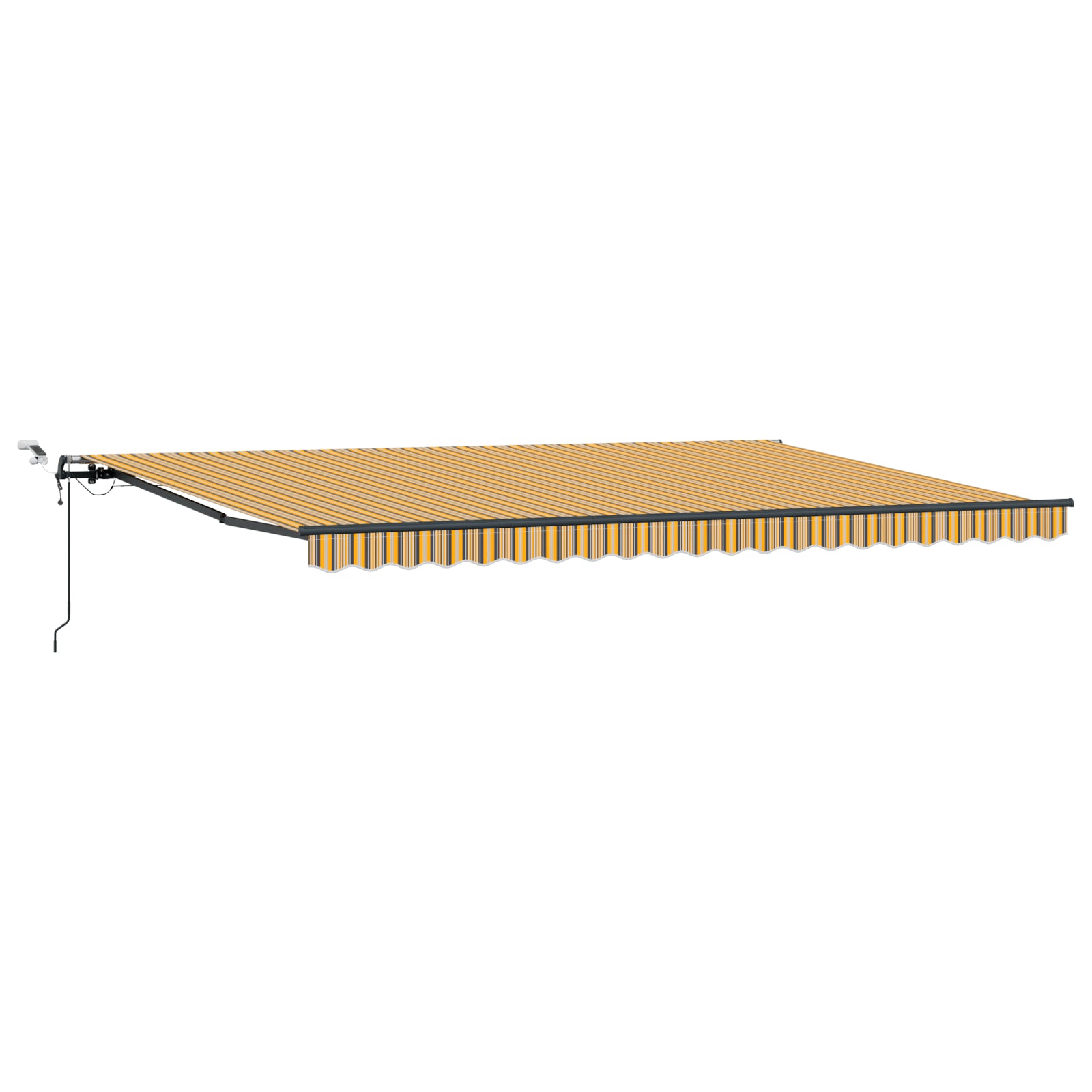 Automatisk Uttrekkbar Markise med LED Multicolor Stripe 500x300 cm
