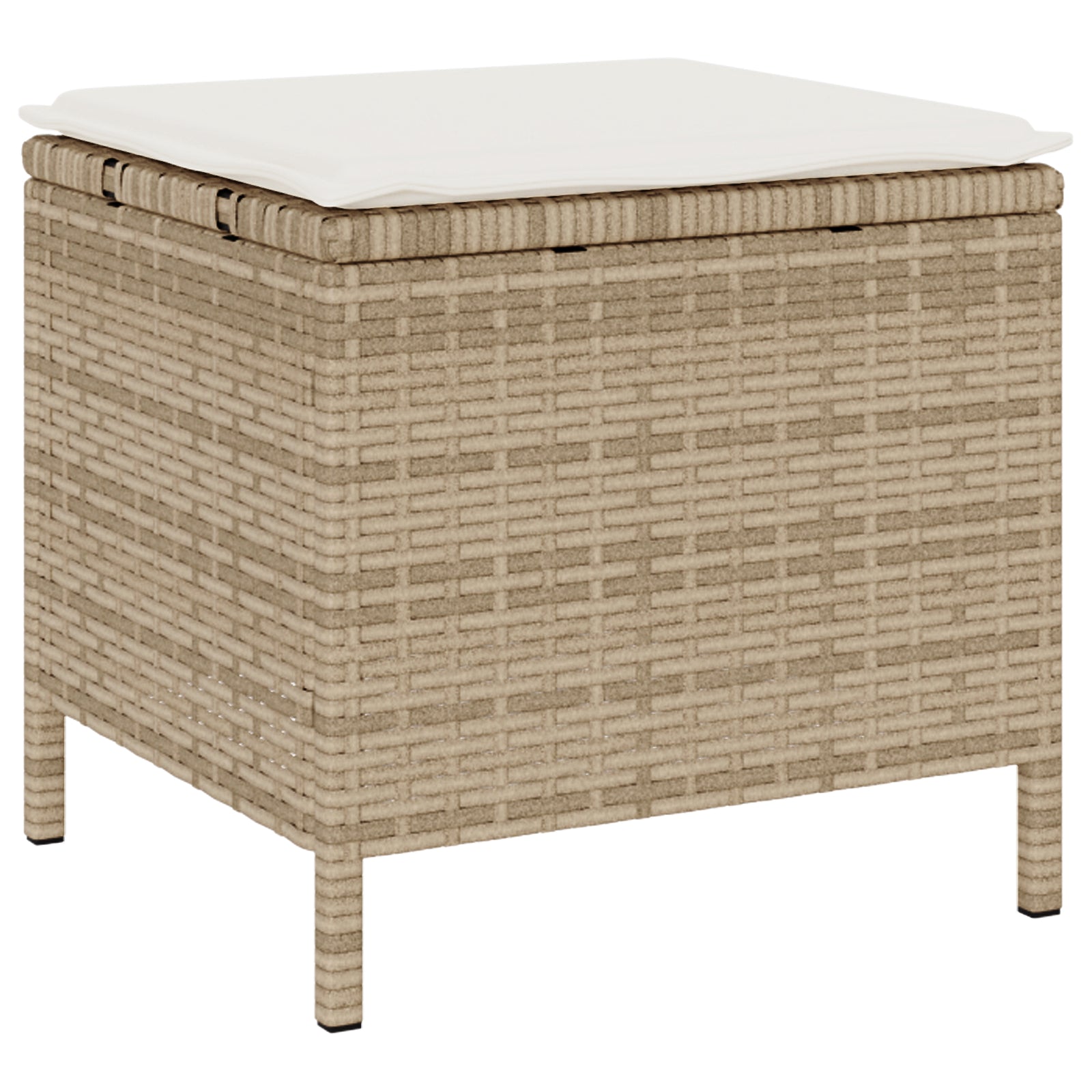 3-delt hage spisegruppe med puter beige poly rattan akasietre