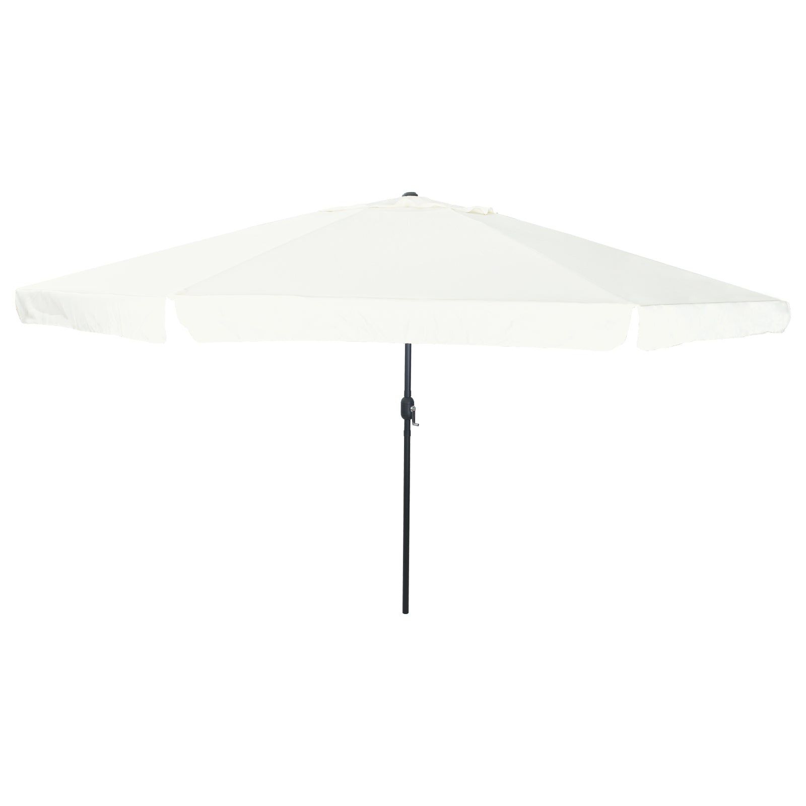 Hageparasol 395x245 cm Sandhvit
