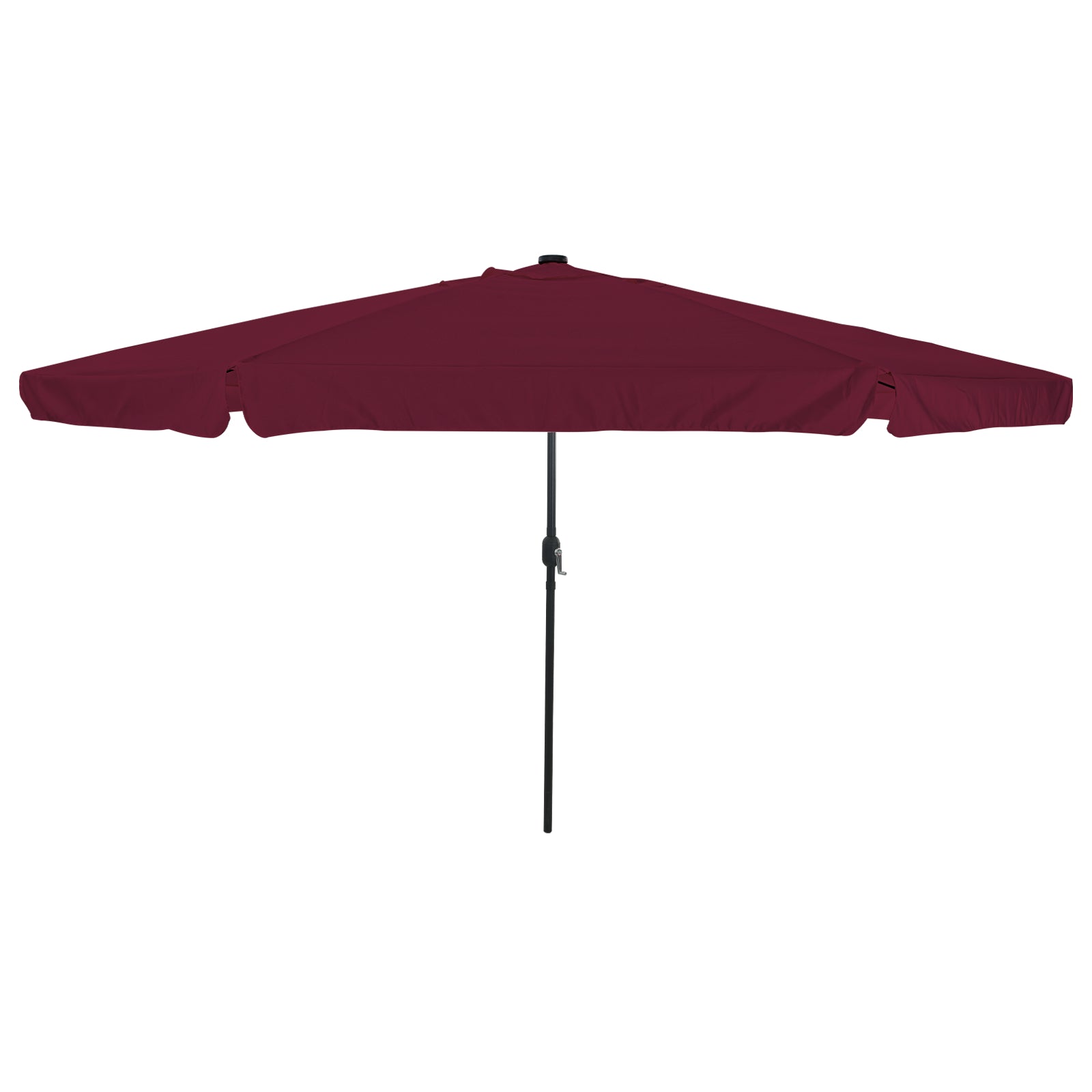 Hageparasol med LED-lamper 395x245 cm Bordeaux Rød