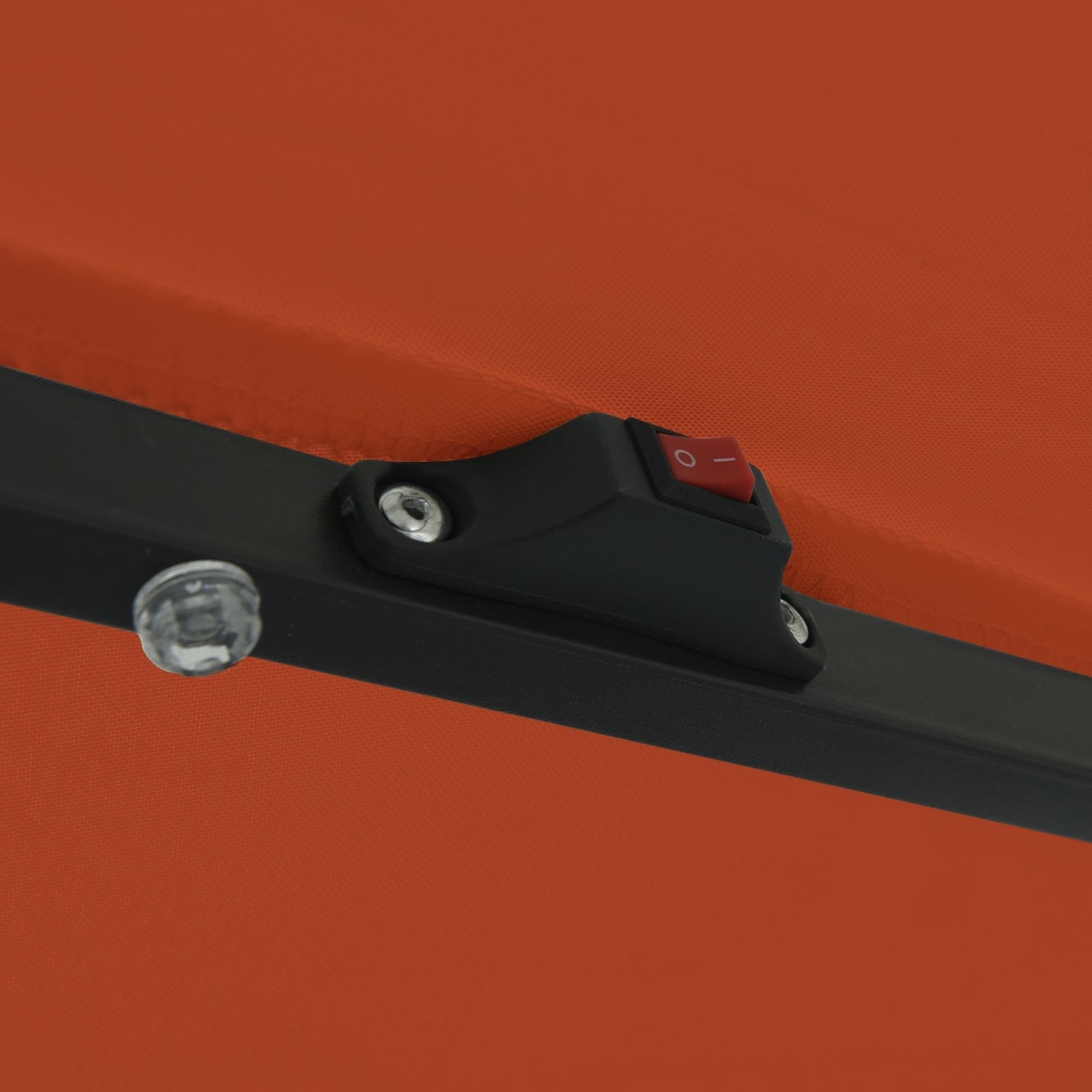 Hageparasoll med LED-lamper ø395x245 cm Terracotta