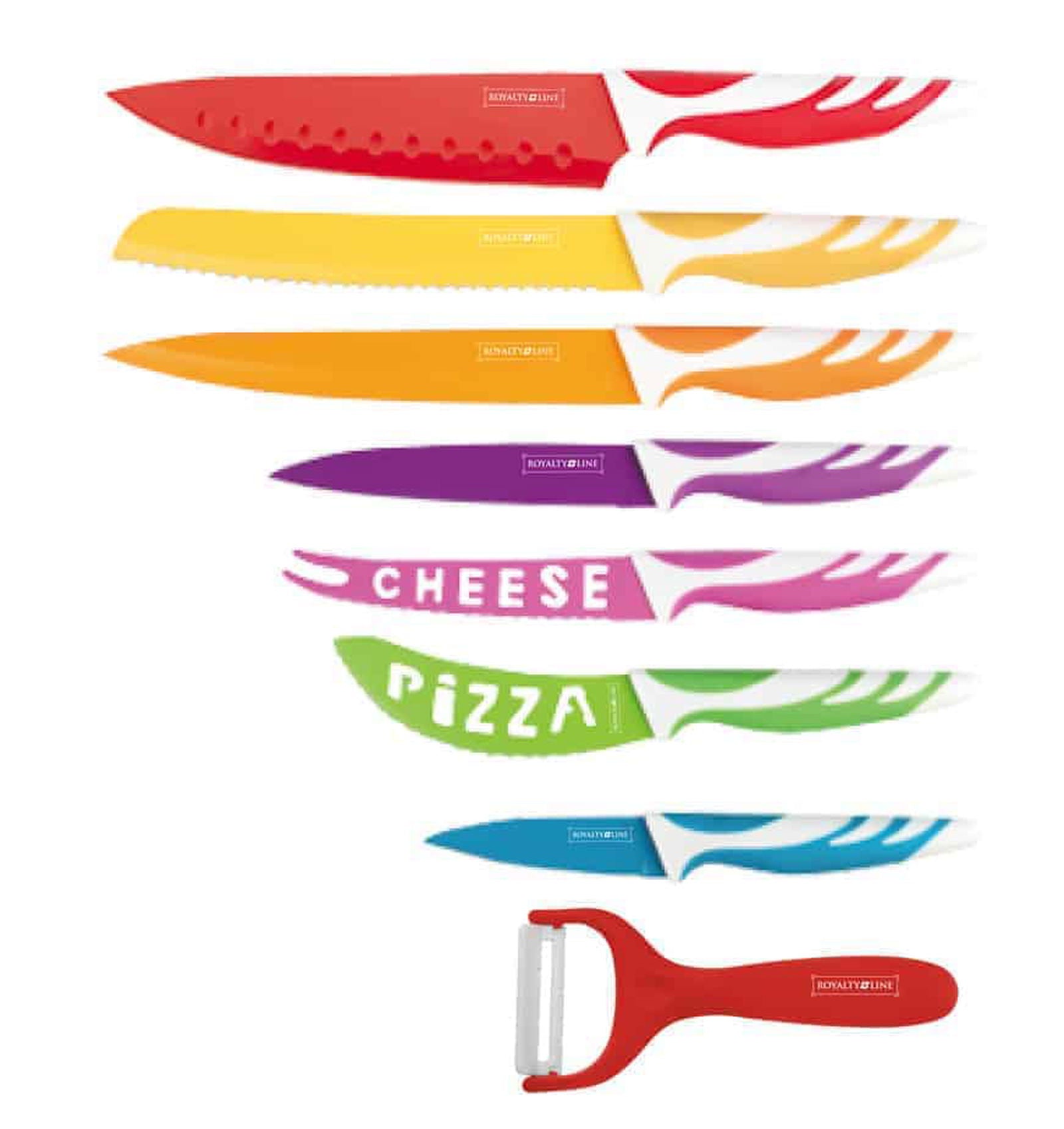 RoyaltyLine 7pcs Kniv Sett - Non stick coating - SALG! - Hjem & Fritidsshoppen.no