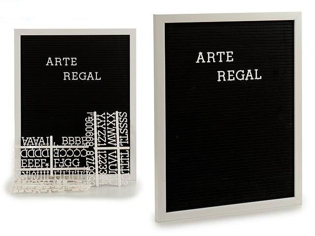 Tavle med hvit ramme