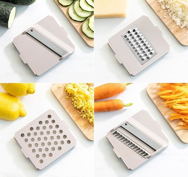 Grønnsaksskjærer, rivjern og mandolin 7 - i - 1 med tilbehør fra InnovaGoods - Fritidsshoppen.nogrønnsaksskjærerkjutkjøkken