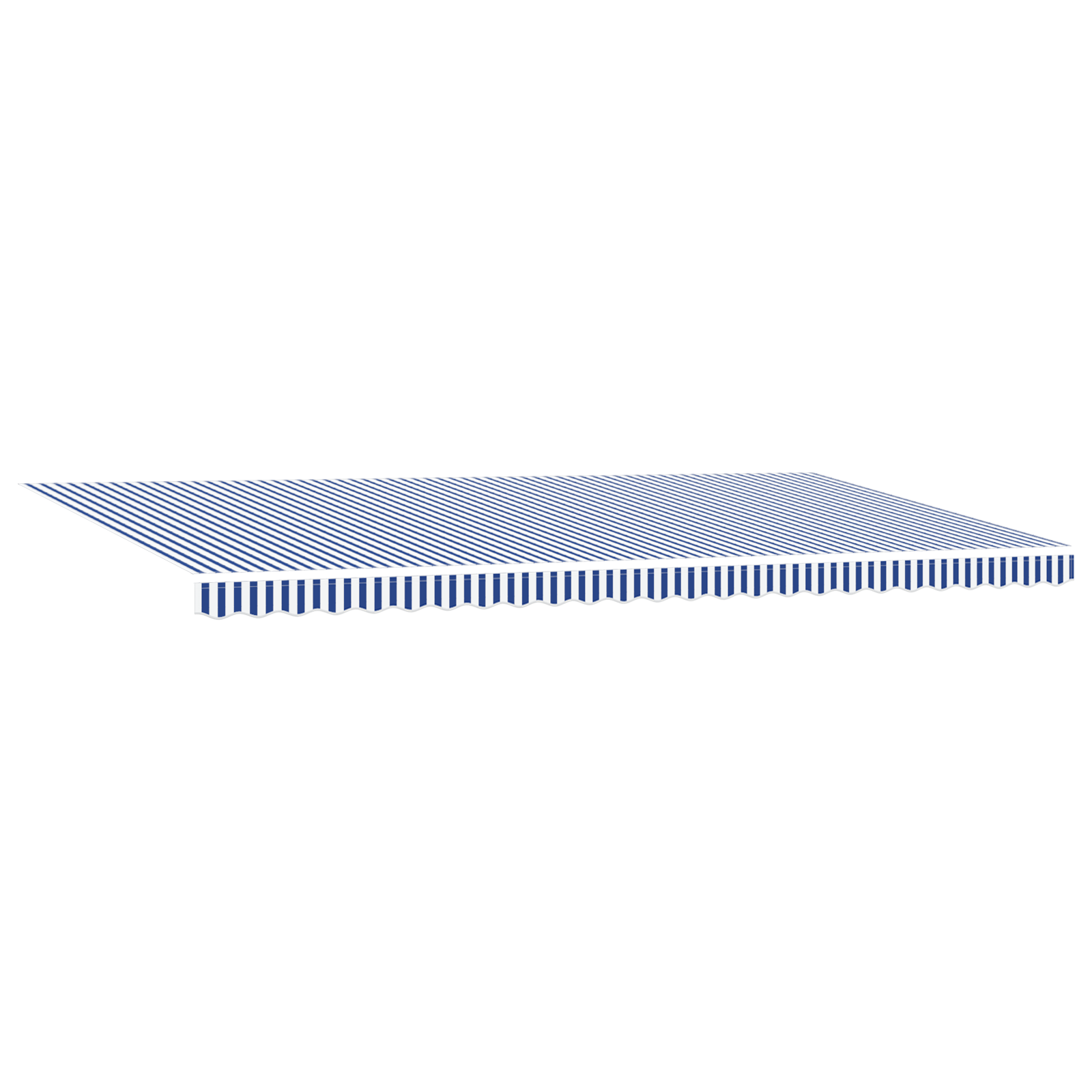 Innvendbar Markise with Blå og hvite 6 x 3 m Stoff og metall