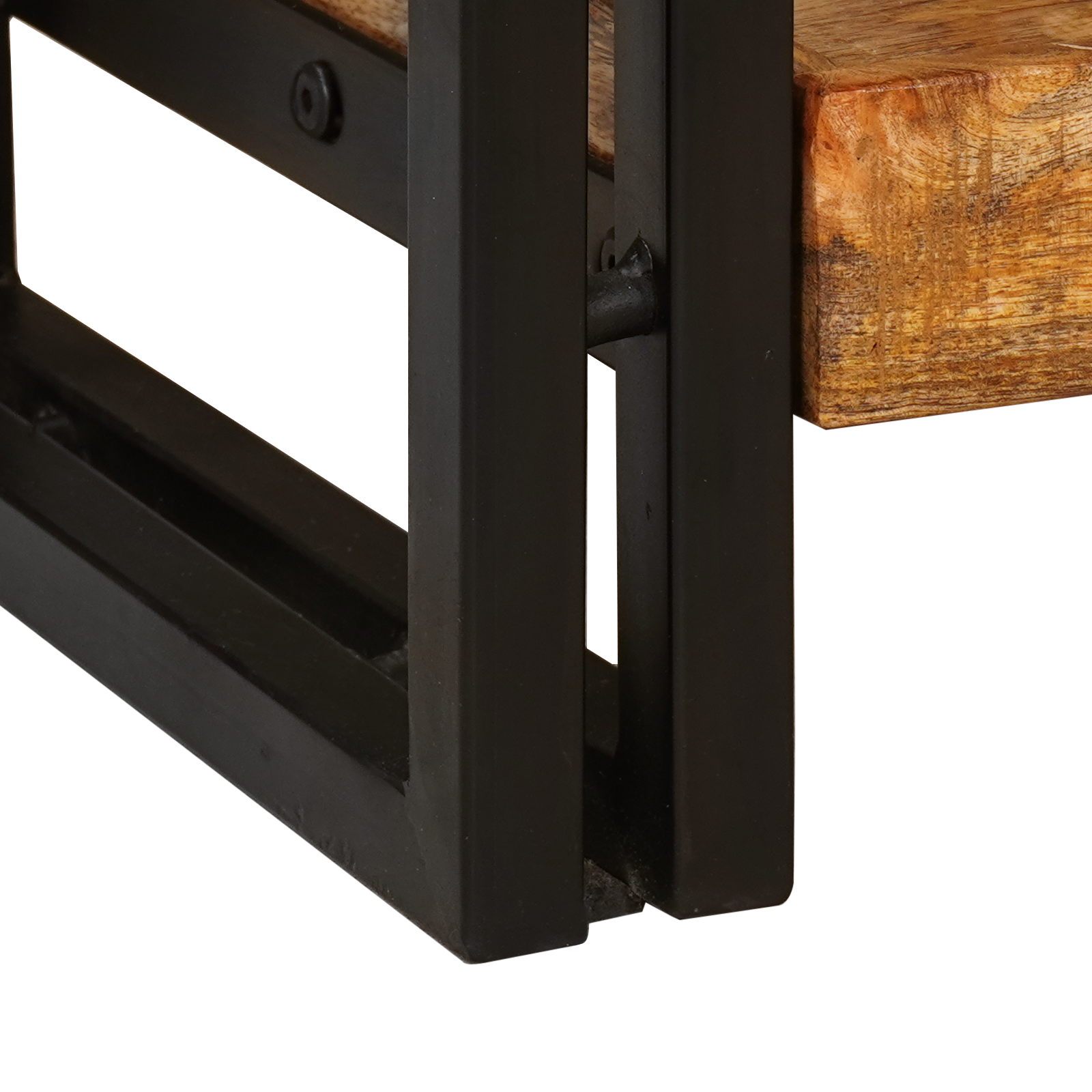 Konsollbord 2 pcs Brun 160 x 33 x 75 cm Massivt grovt mangotre