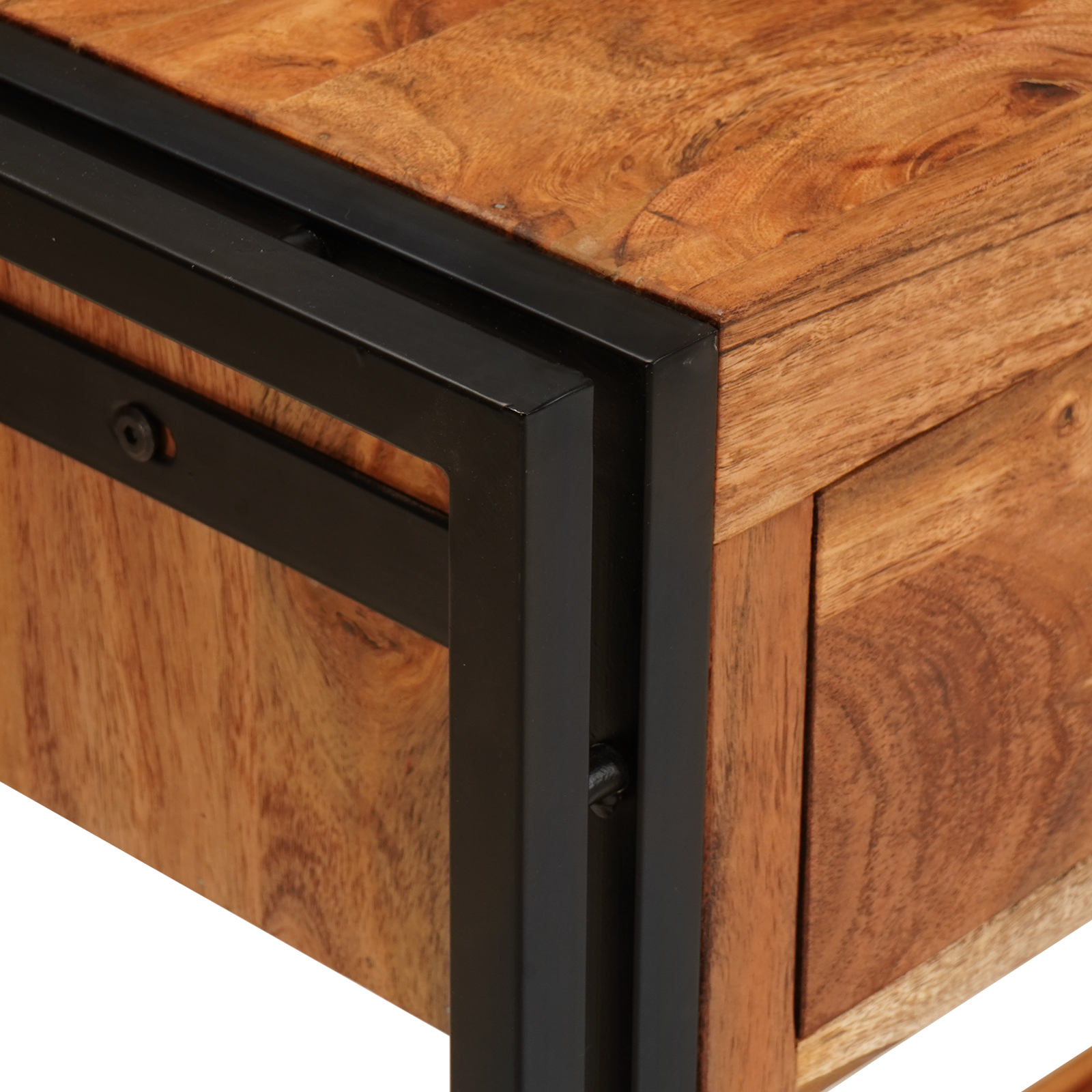 Konsollbord 2 2 pcs Brun 160 x 33 x 75 cm Massivt akasietre