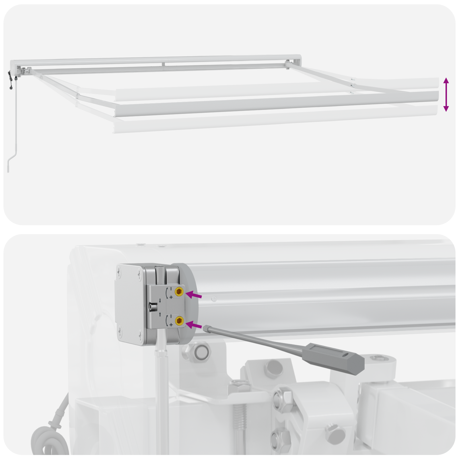 Automatisk Uttrekkbar Markise Gul og Oransje 300x250 cm