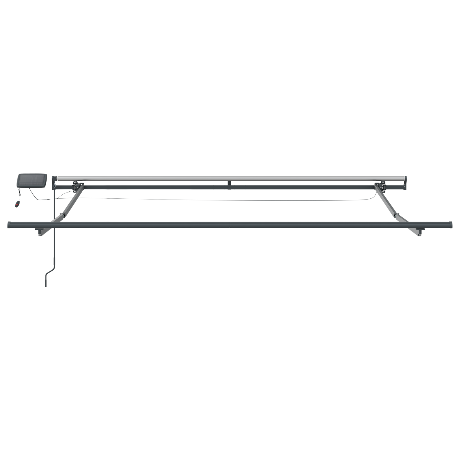 Manuell Uttrekkbar Markise med LED Flerfarget Stripe 350x250 cm