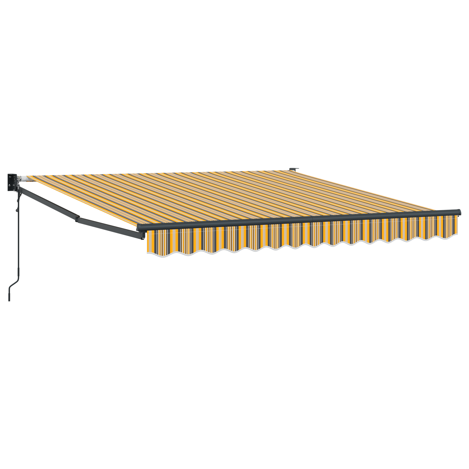 Automatisk Uttrekkbar Markise Flerfarget Stripe 350x250 cm