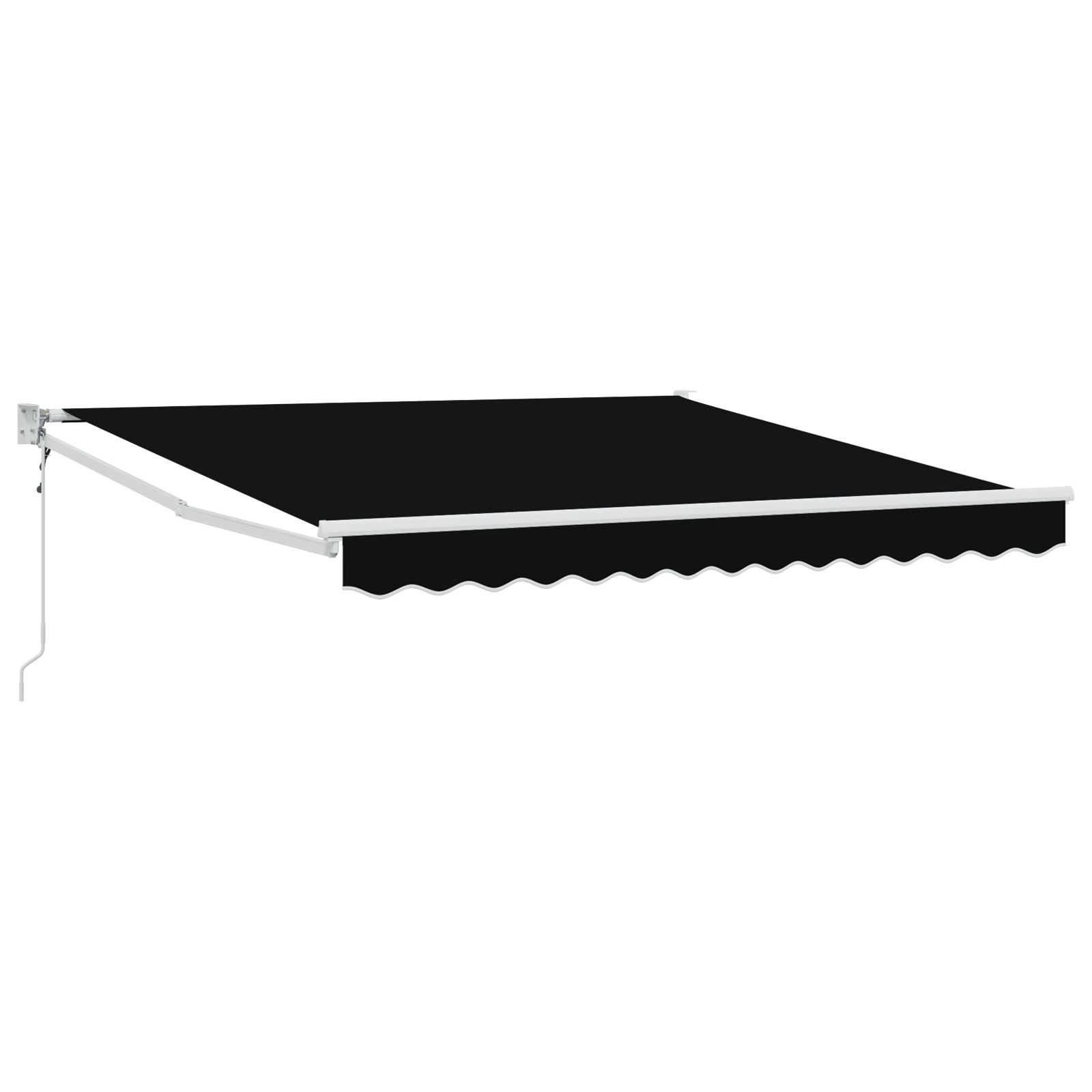 Automatisk Uttrekkbar Markise Svart 350x250 cm