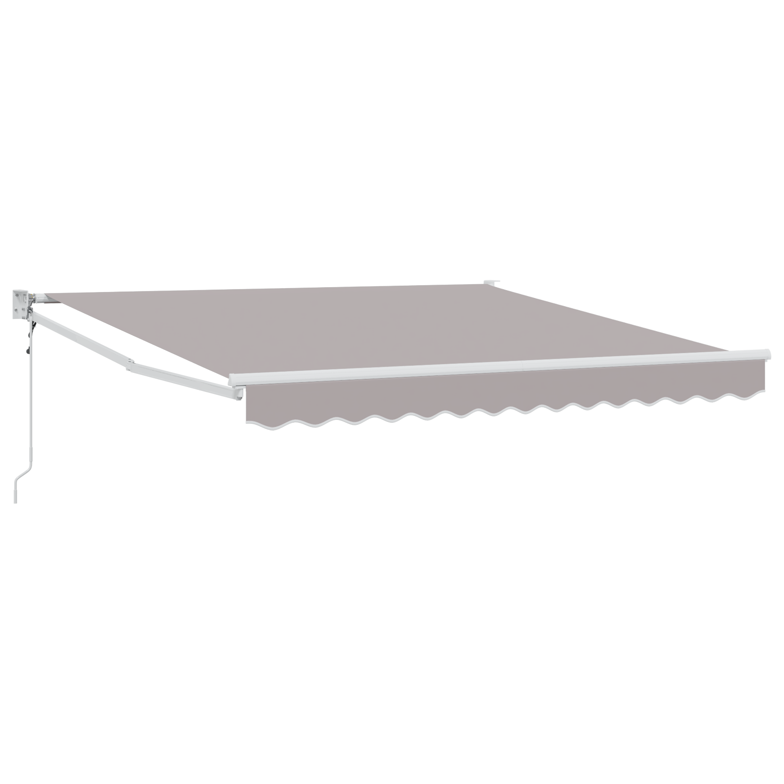 Automatisk Uttrekkbar Markise Lys Grå 350x250 cm