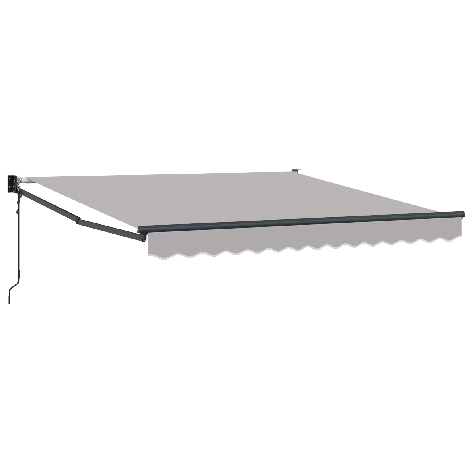 Automatisk Uttrekkbar Markise Lys Grå 350x250 cm